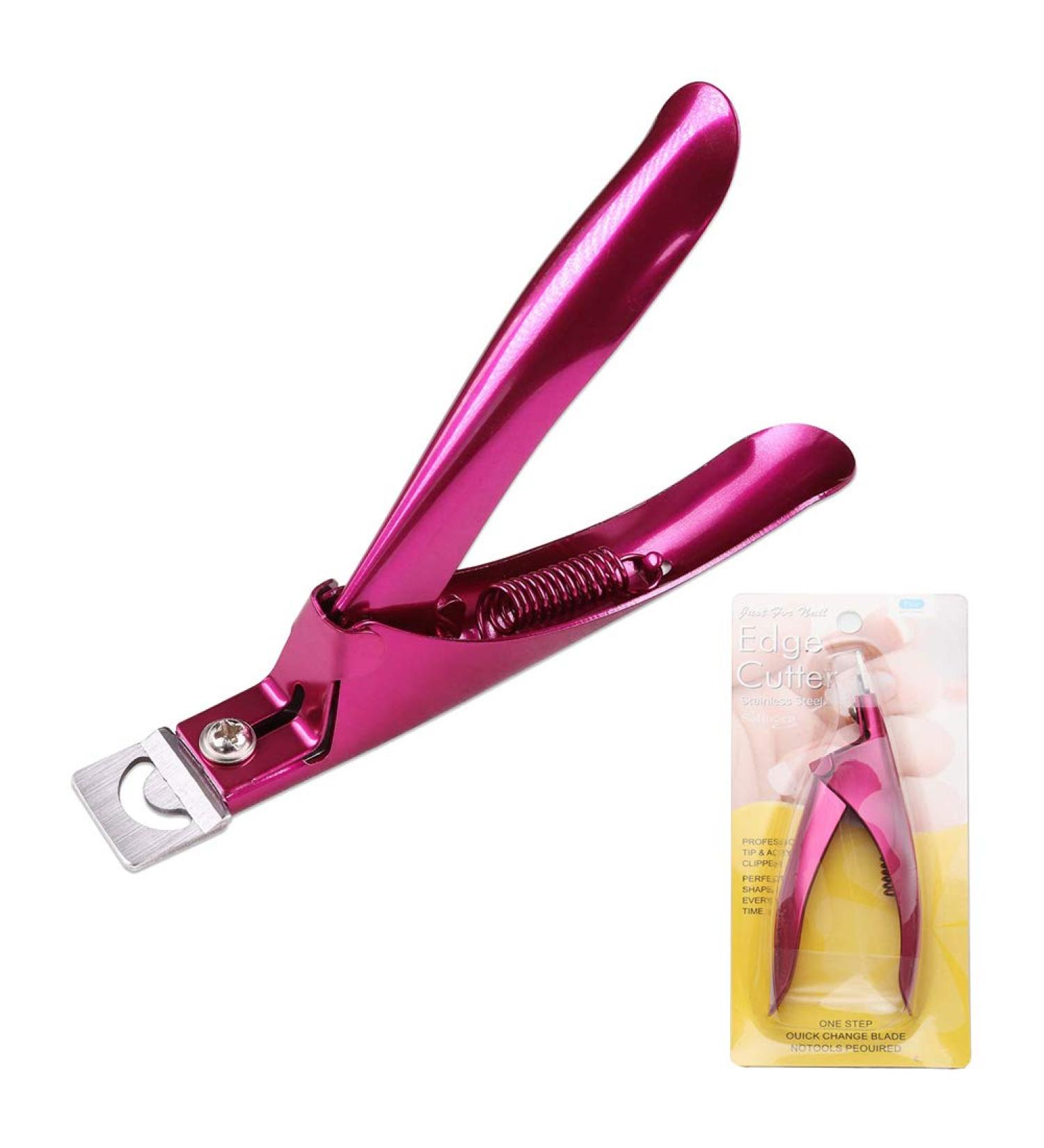 Professional Stainless Steel Acrylic Nail Tips Clipper Cutter - False Nails/Fake Nails/Artificial Nails Trimmers for Nail Manicure Pedicure Clip Tool for Home Nail Art DIY (Rose Red) - Buy Online on GoSupps.com