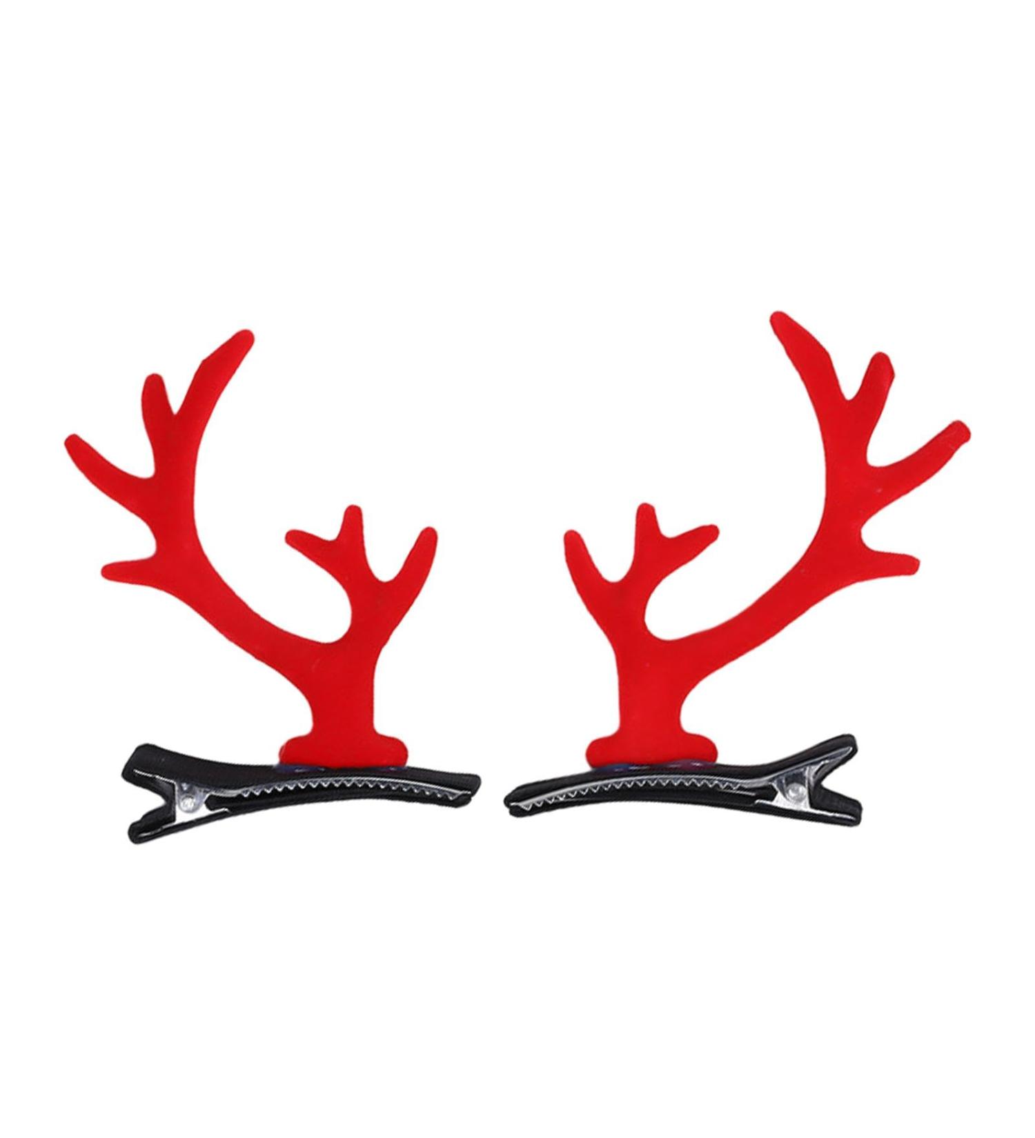 Christmas Reindeer Hair Clips Dragon Horn Antler Hair Ornament | Antler Hair Accessories Antlers Ears Barrettes for Women Girls Family  - Buy Online on GoSupps.com