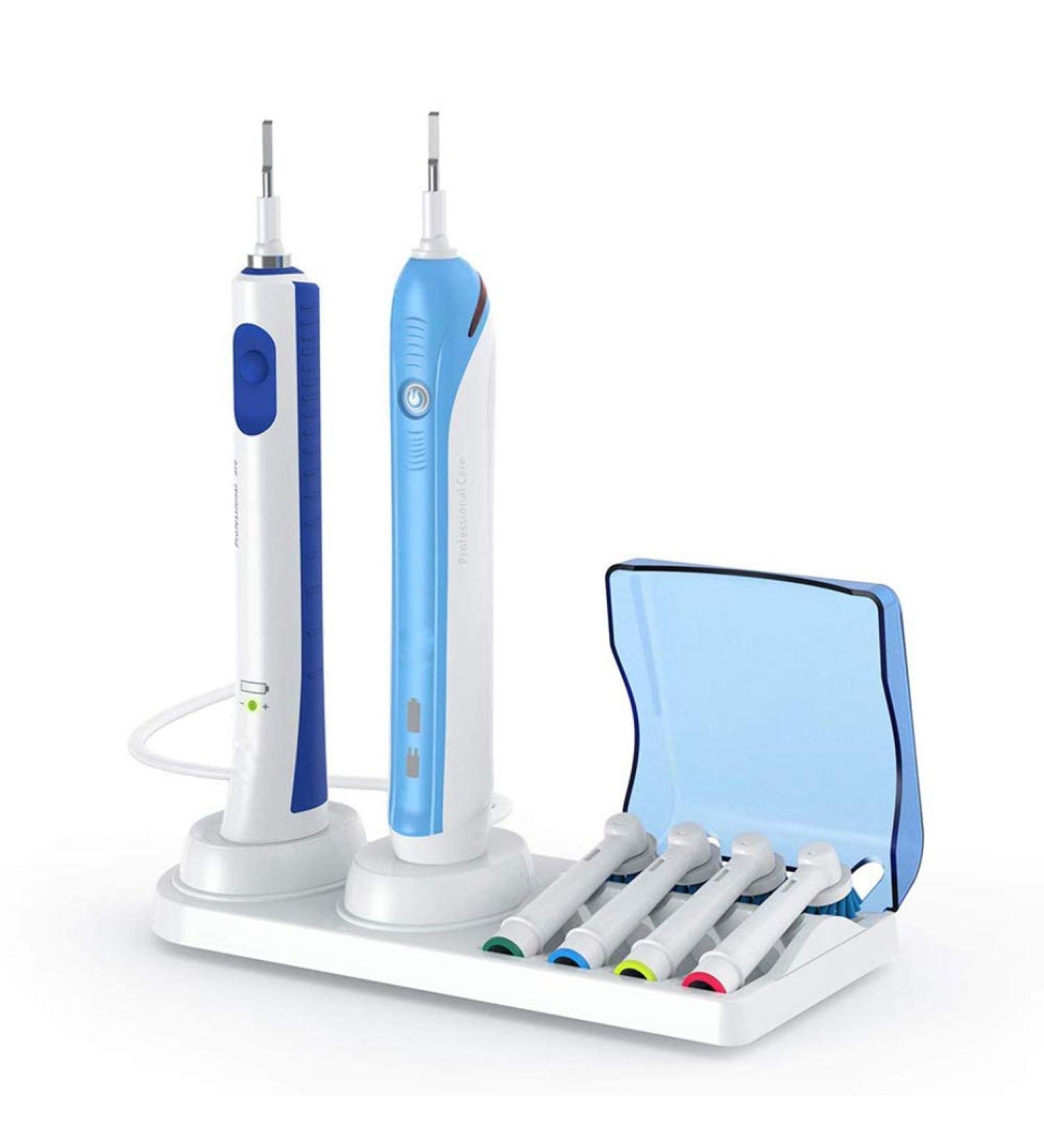 Portable Electric Toothbrush Holder with Charger - Optimized Stand for Oral B Heads - 1 Pack - Buy Online on GoSupps.com