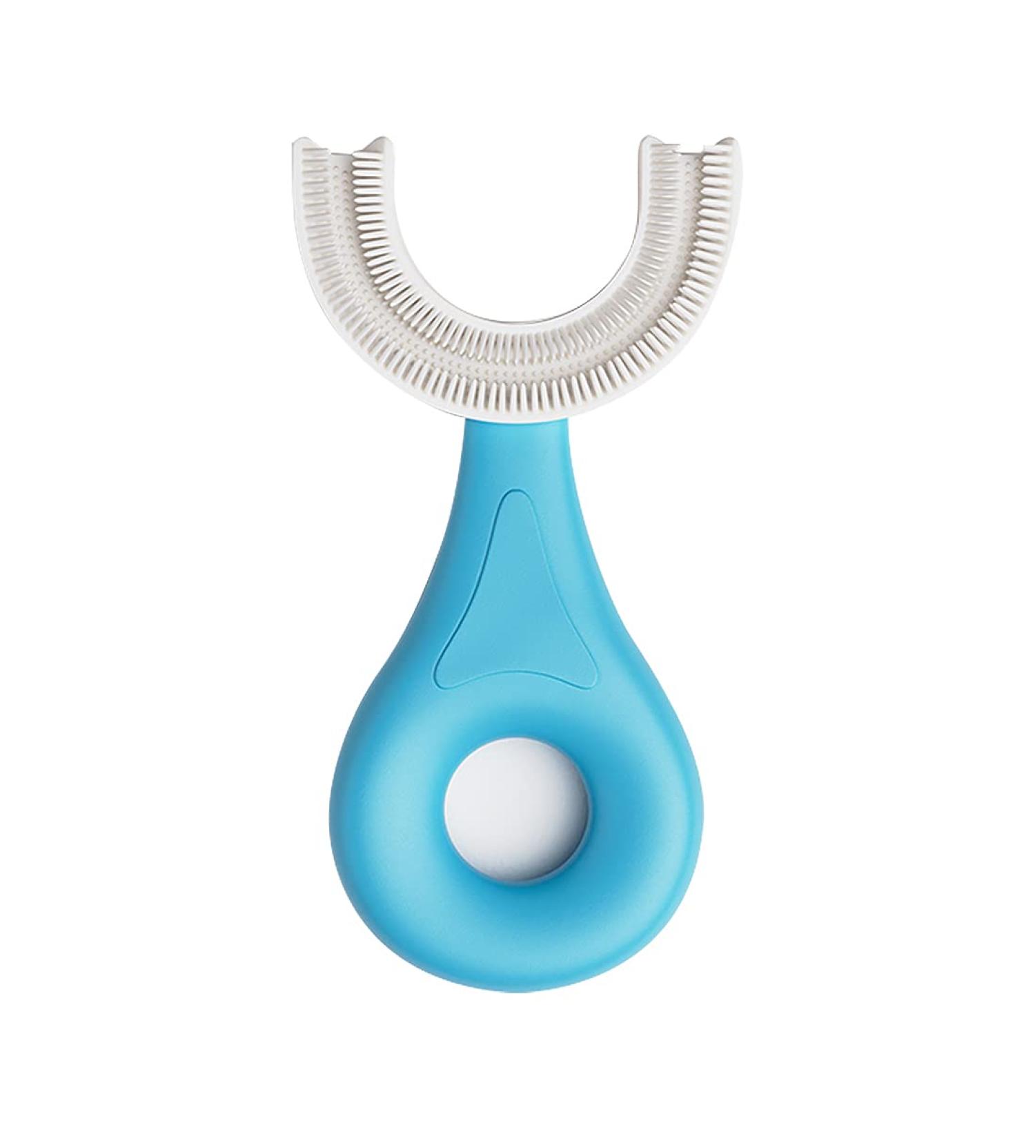 Soobei Kids U-Shaped Toothbrush | 360آ° Silicone Brush for Toddlers 2-6 | Safe Blue Design - Buy Online on GoSupps.com