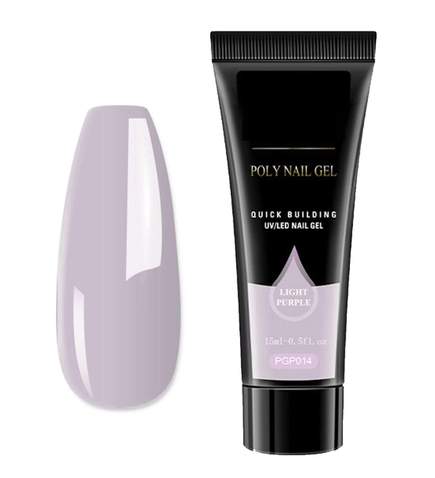 15ml Nude Pink Polygel Nail Extension Gel for French Manicure - Light Purple #14 - Buy Online on GoSupps.com