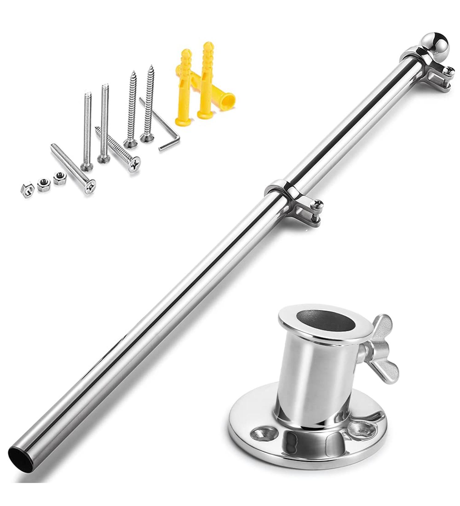 ZOMCHAIN Marine Flag Pole Set | 316 Stainless Steel | Boat, Yacht, Truck, Yard | 23.62inch/60cm - Buy Online on GoSupps.com