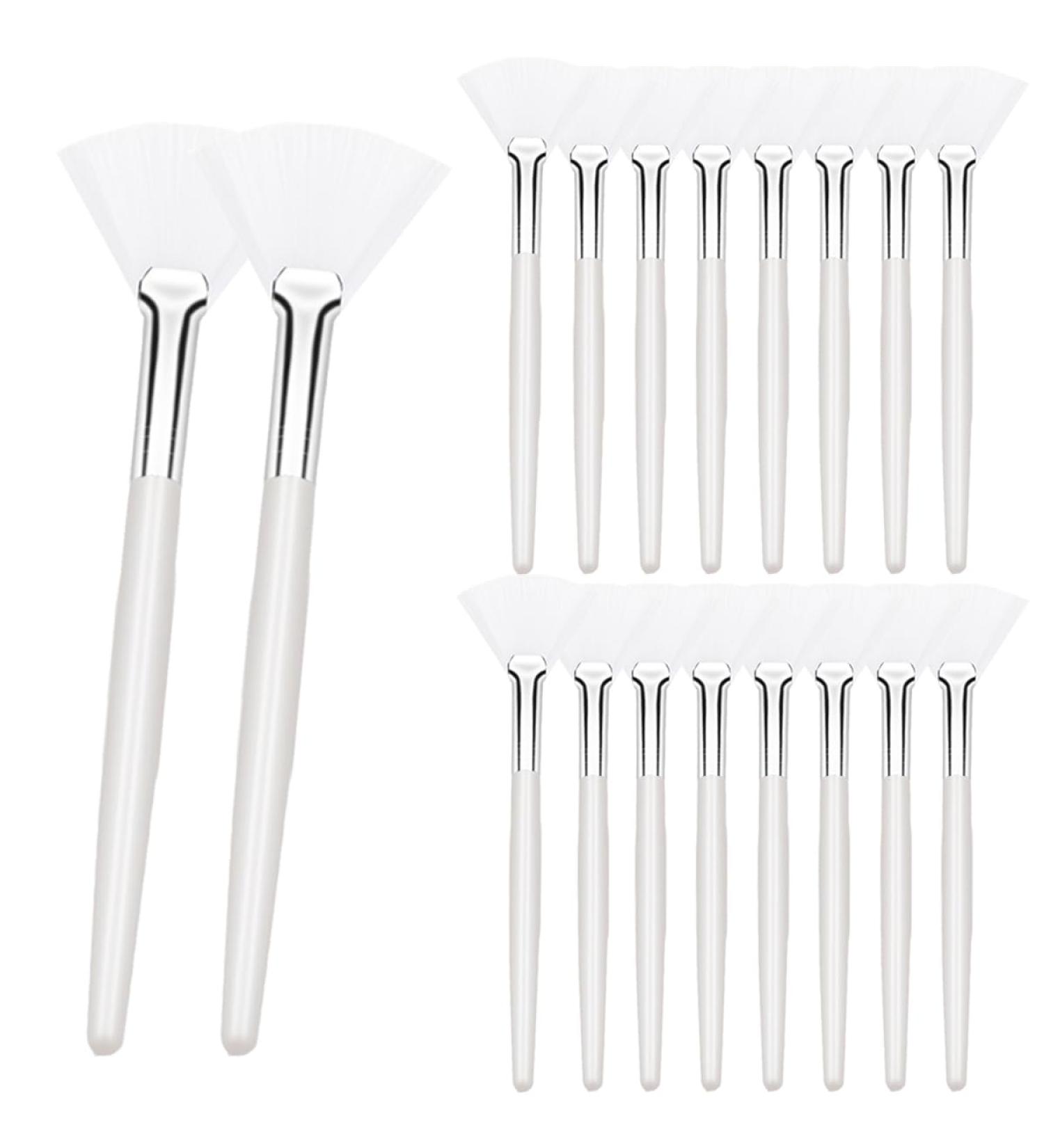 18 Pieces Fan Brushes Facial Mask Brush Soft Makeup Mask Applicator Acid Applicator Esthetician Brush Cosmetic Tools for Mud Cream Makeup Peel White - Buy Online on GoSupps.com
