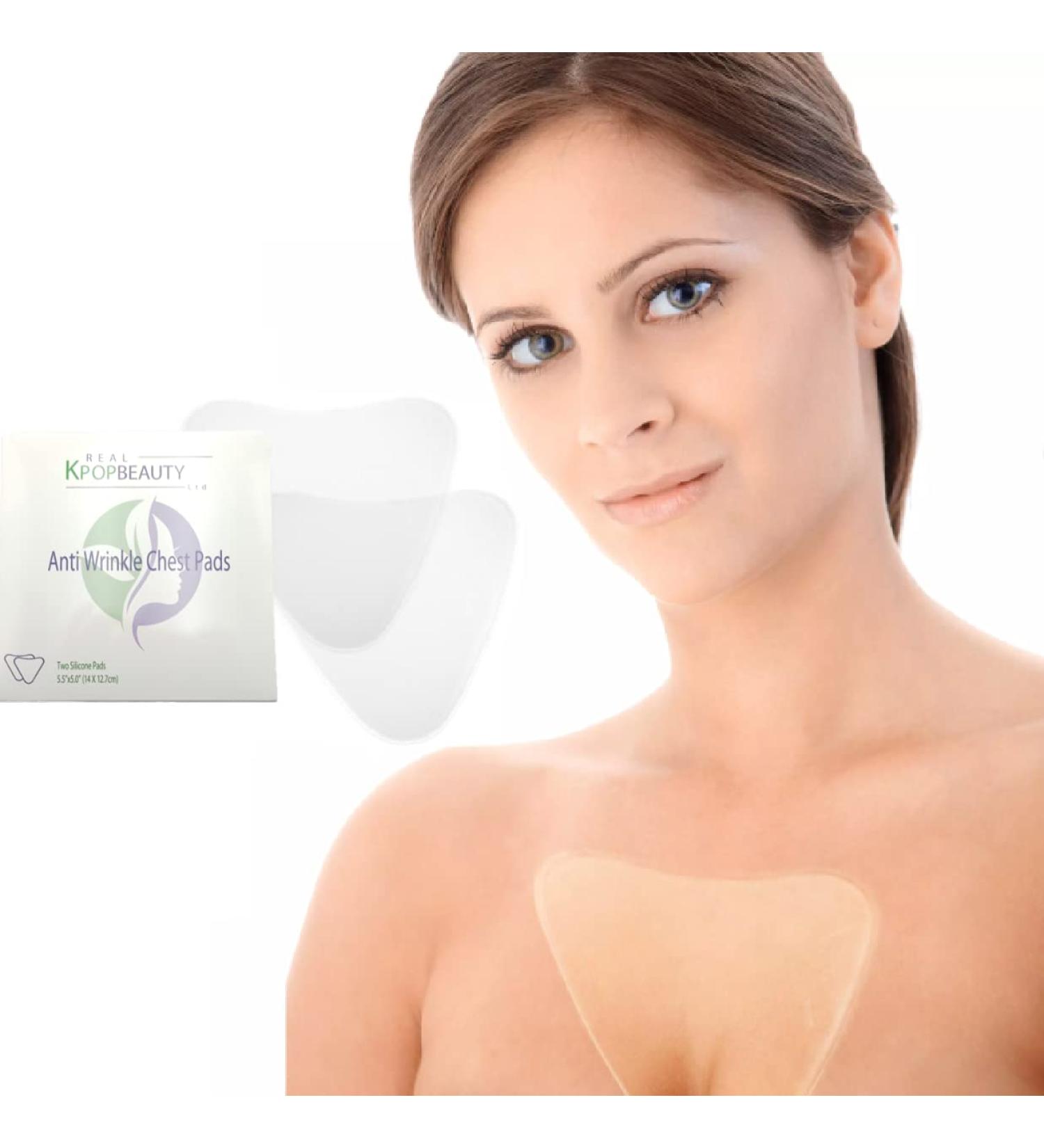 Real Kpopbeauty Anti Wrinkle Chest Pads - Set of 2 | Medical Grade Silicone Decollete Pads for Wrinkle Reduction - Buy Online on GoSupps.com