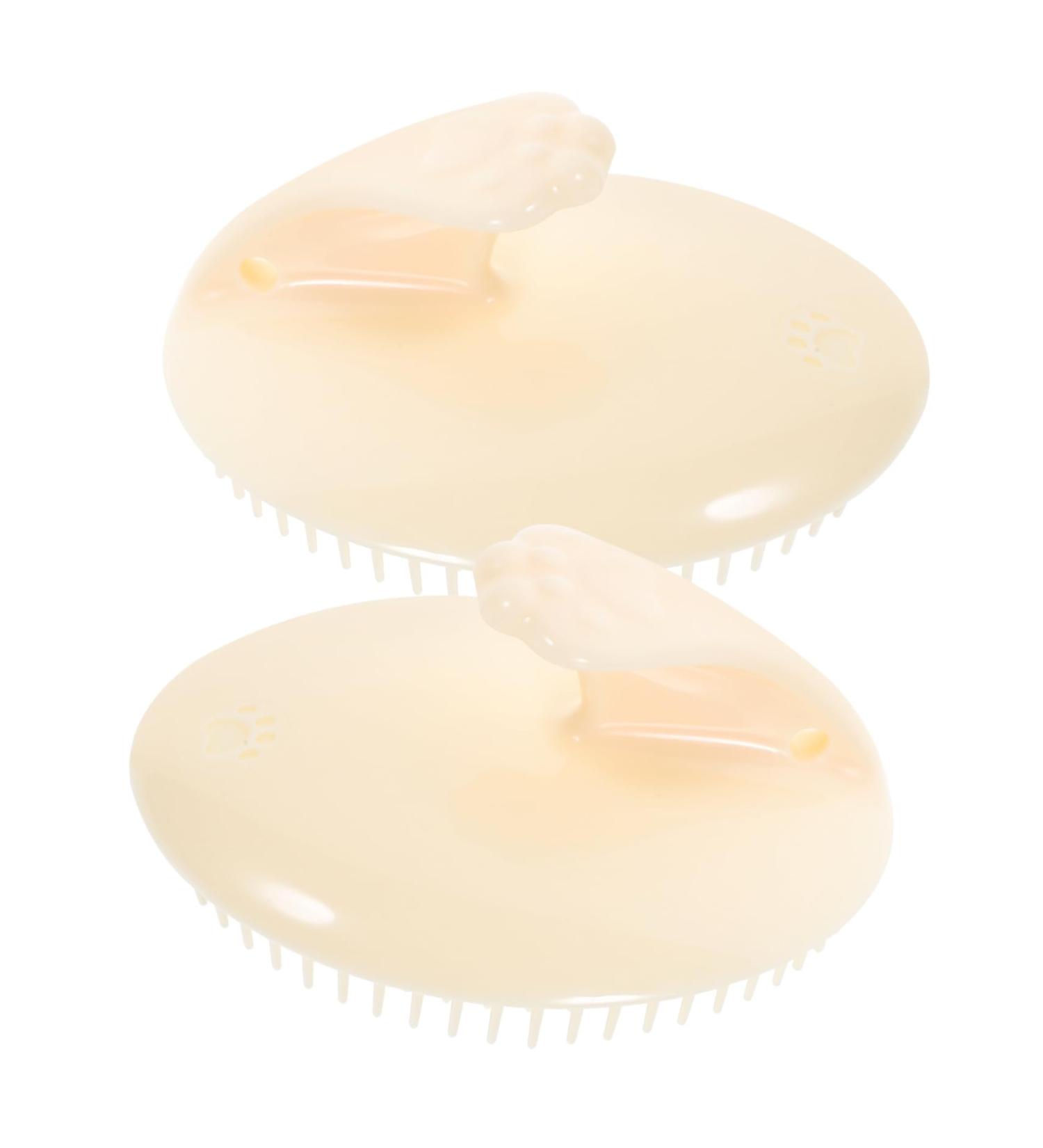 Goohochy 2-Piece Silicone Shampoo Comb & Scalp Massager for Dandruff Relief - Hair Peeling Brush - Buy Online on GoSupps.com