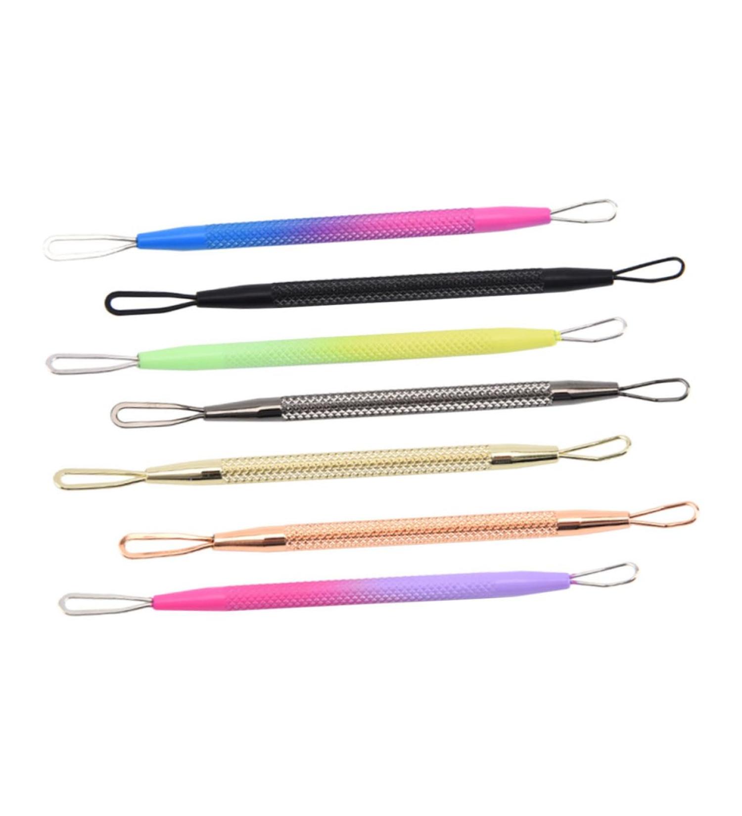 7pcs Double-headed Extrusion Ring Pore Double-headed Beauty Tools Needles Stainless Steel - Buy Online on GoSupps.com