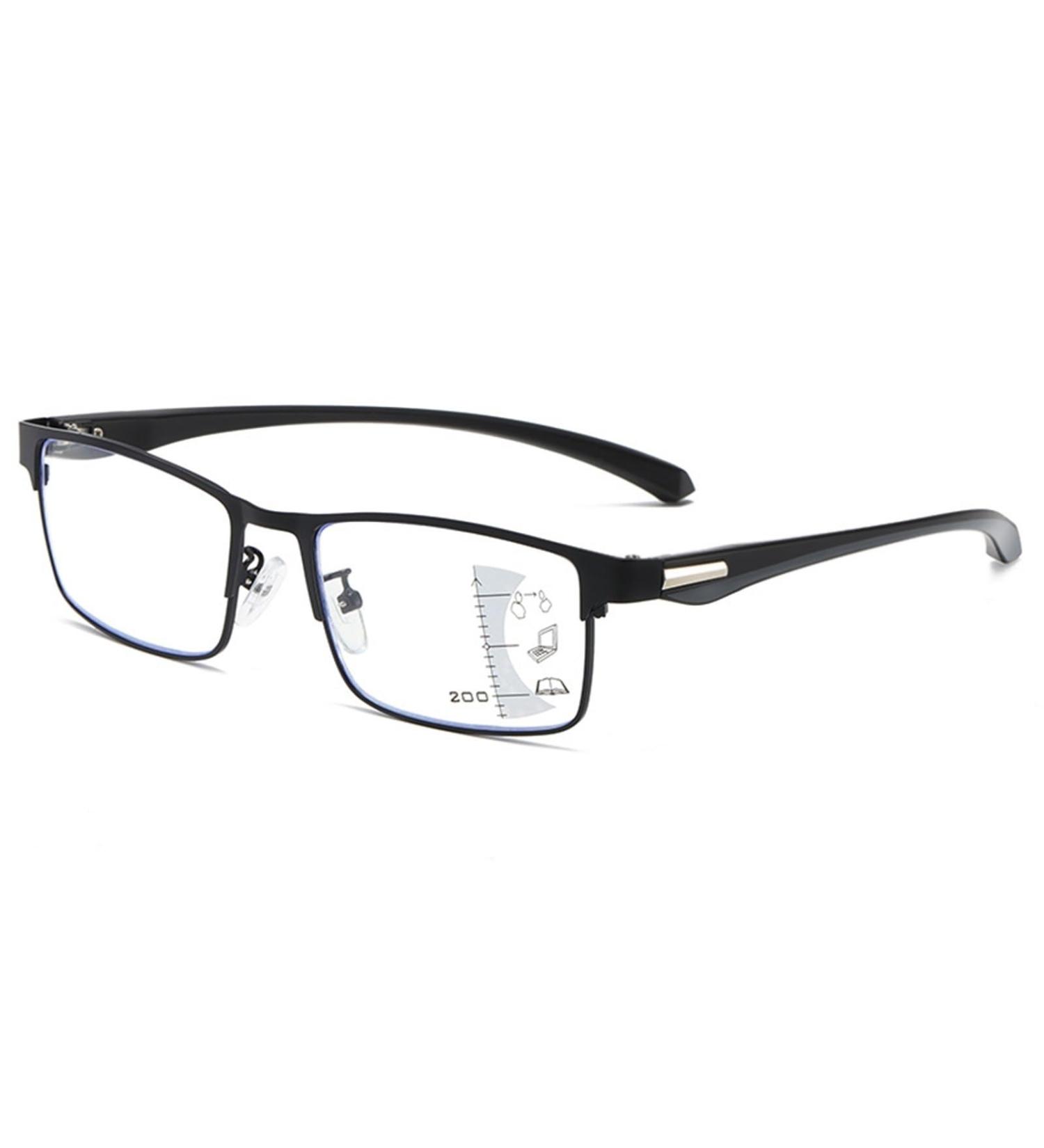 Progressive Multifocus Reading Glasses for Men Blue Light Blocking Computer Readers Anti Eyestrain Glasses(Couleur:Noir Grandeur:1.5x) - Buy Online on GoSupps.com