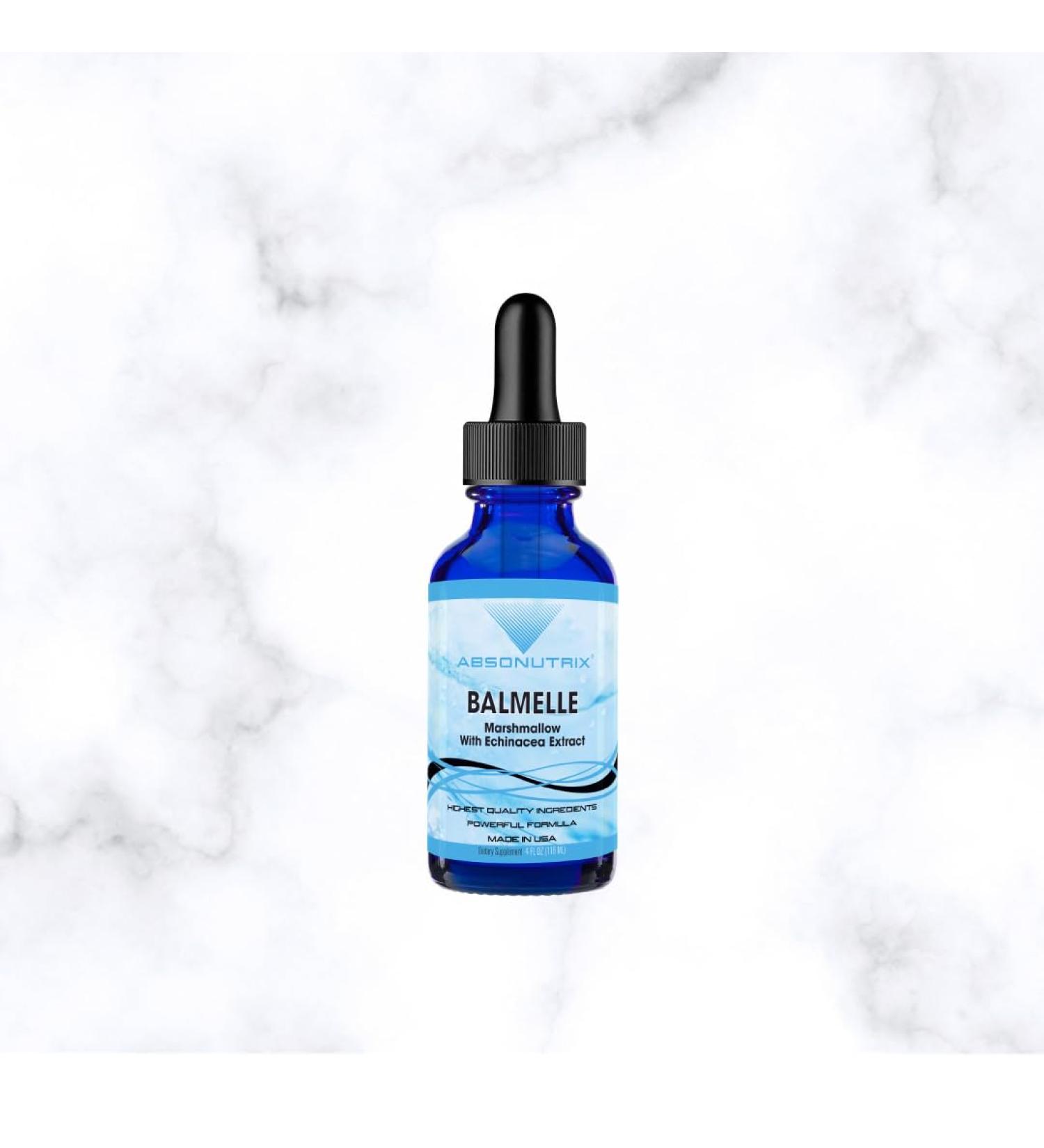 Absonutrix Balmele 390 mg 4 FL OZ Liquid 302 Servings Made in USA Plant-Based Ingredients Echinacea Marshmallow Root Gluten-Free Non-GMO - Buy Online on GoSupps.com