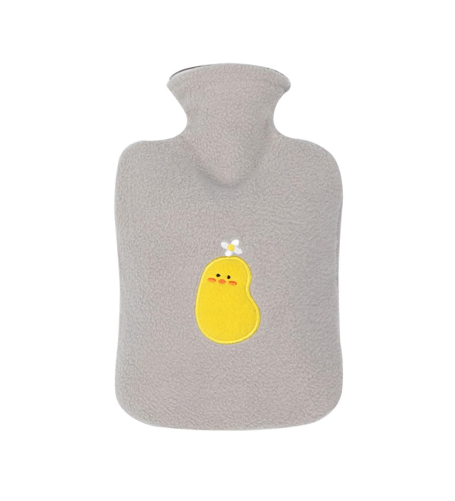 Maies Small Gray Hot Water Bottle - Leakproof Soft Cover for Hot/Cold Therapy Portable Pain Relief & Comfort - Buy Online on GoSupps.com