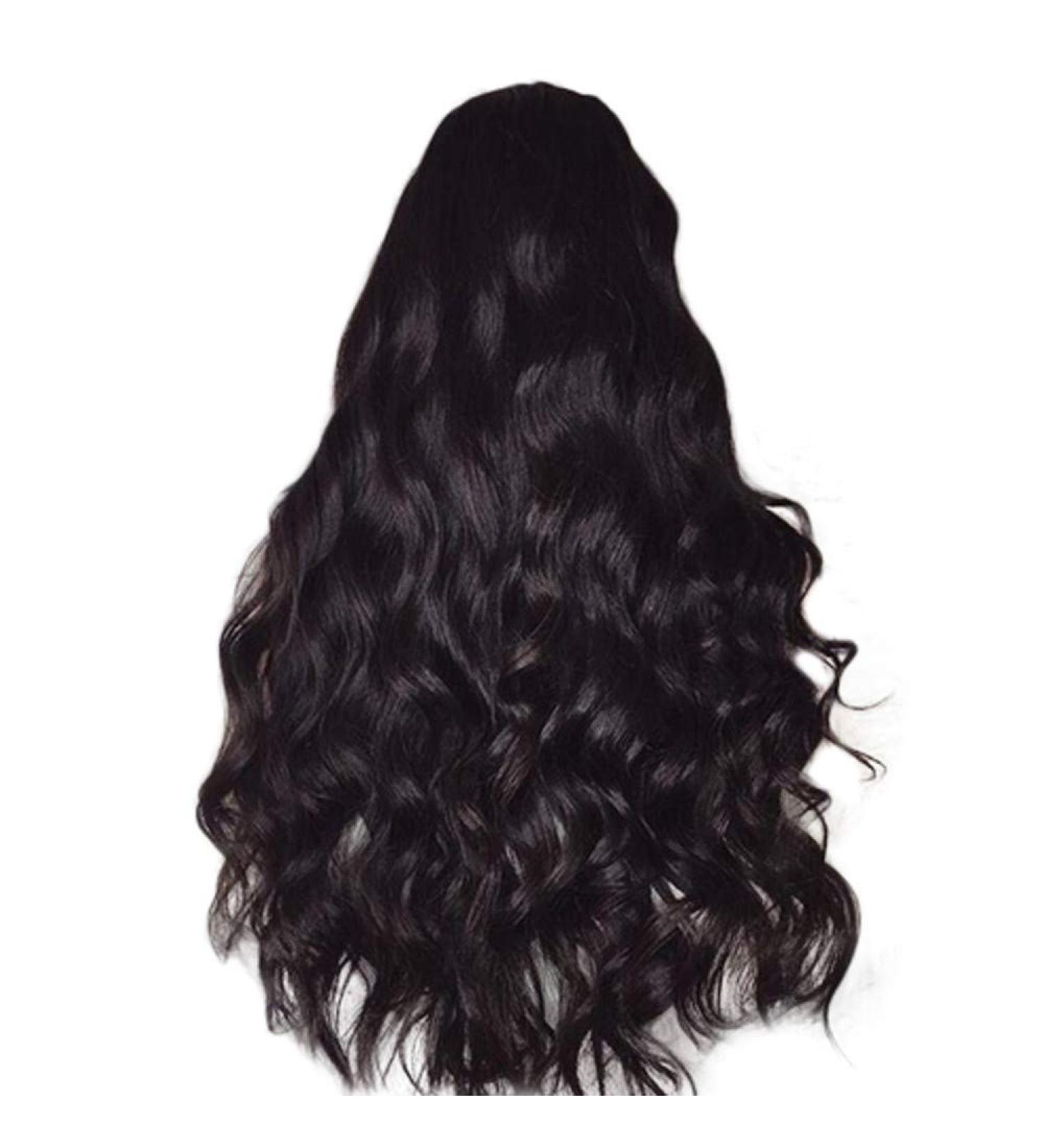 Stay & Me Recke Black Women Long Curls Wavy Synthetic Wig - Heat Resistant Ombre Afro Wigs for Parties - Buy Online on GoSupps.com