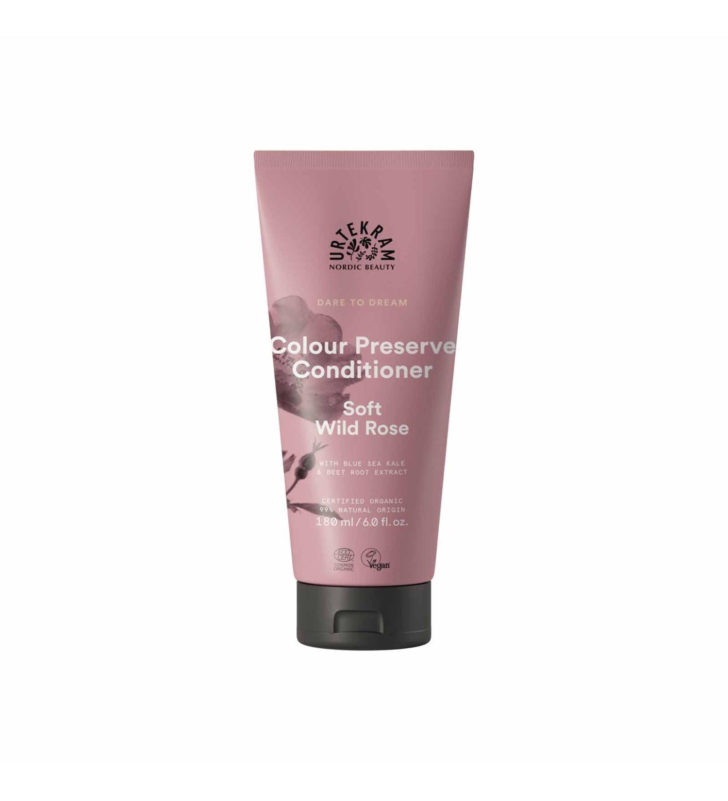 Urtekram Wild Rose Conditioner - Color Preservation Vegan & Organic 180 ml | Natural Hair Care - Buy Online on GoSupps.com