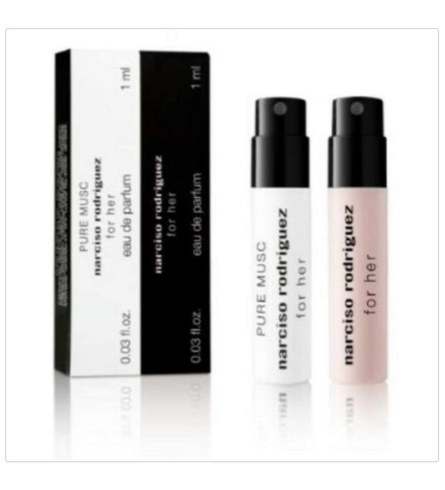 Narciso Rodriguez FOR HER EDP + PURE MUSC EDP SAMPLE VIAL KIT DUO