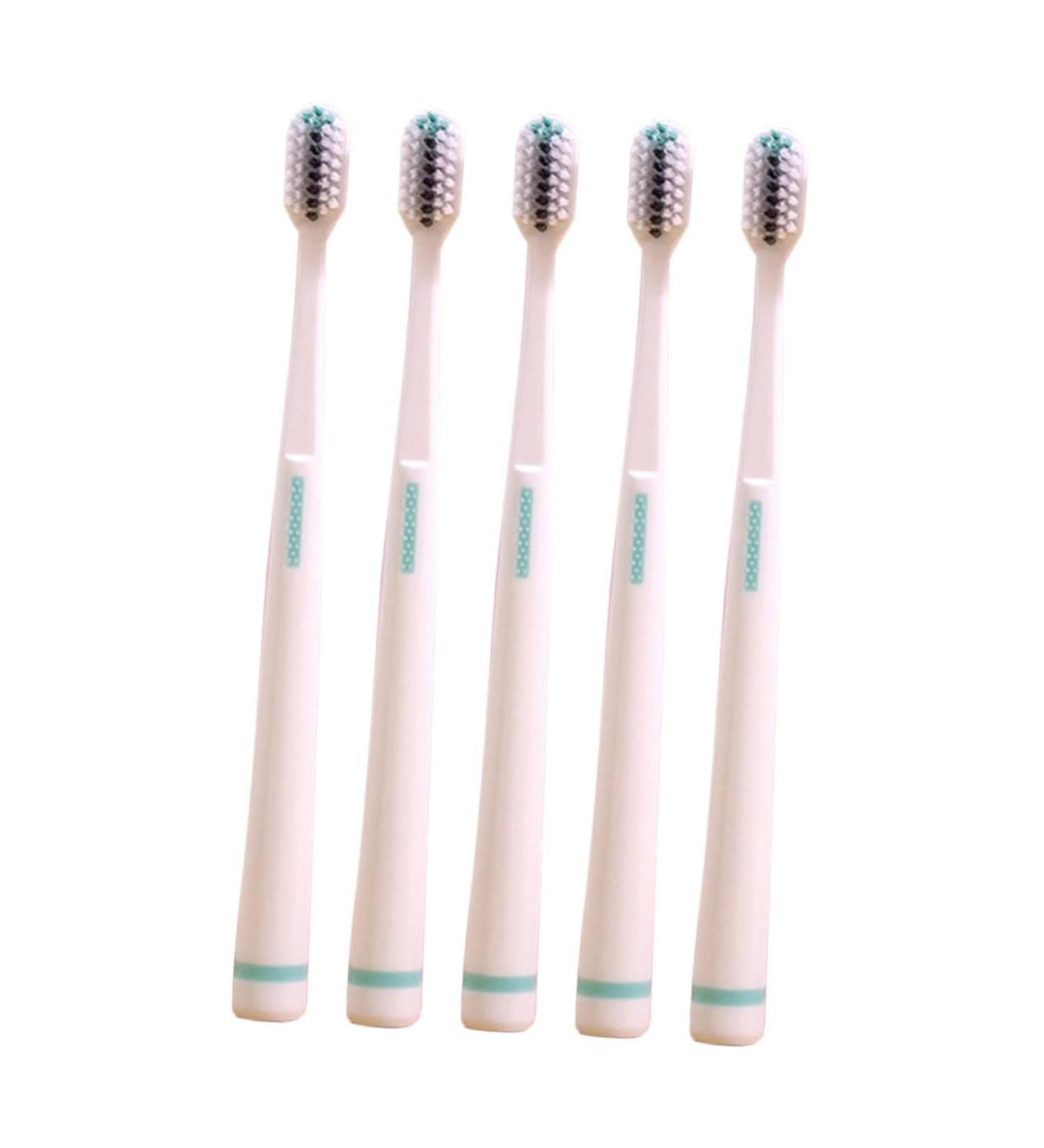 GLEAVI 5pcs Soft Bristle Toothbrush Set for Teens - Sensitive Gum Care Bamboo Charcoal Travel Brushes - Buy Online on GoSupps.com