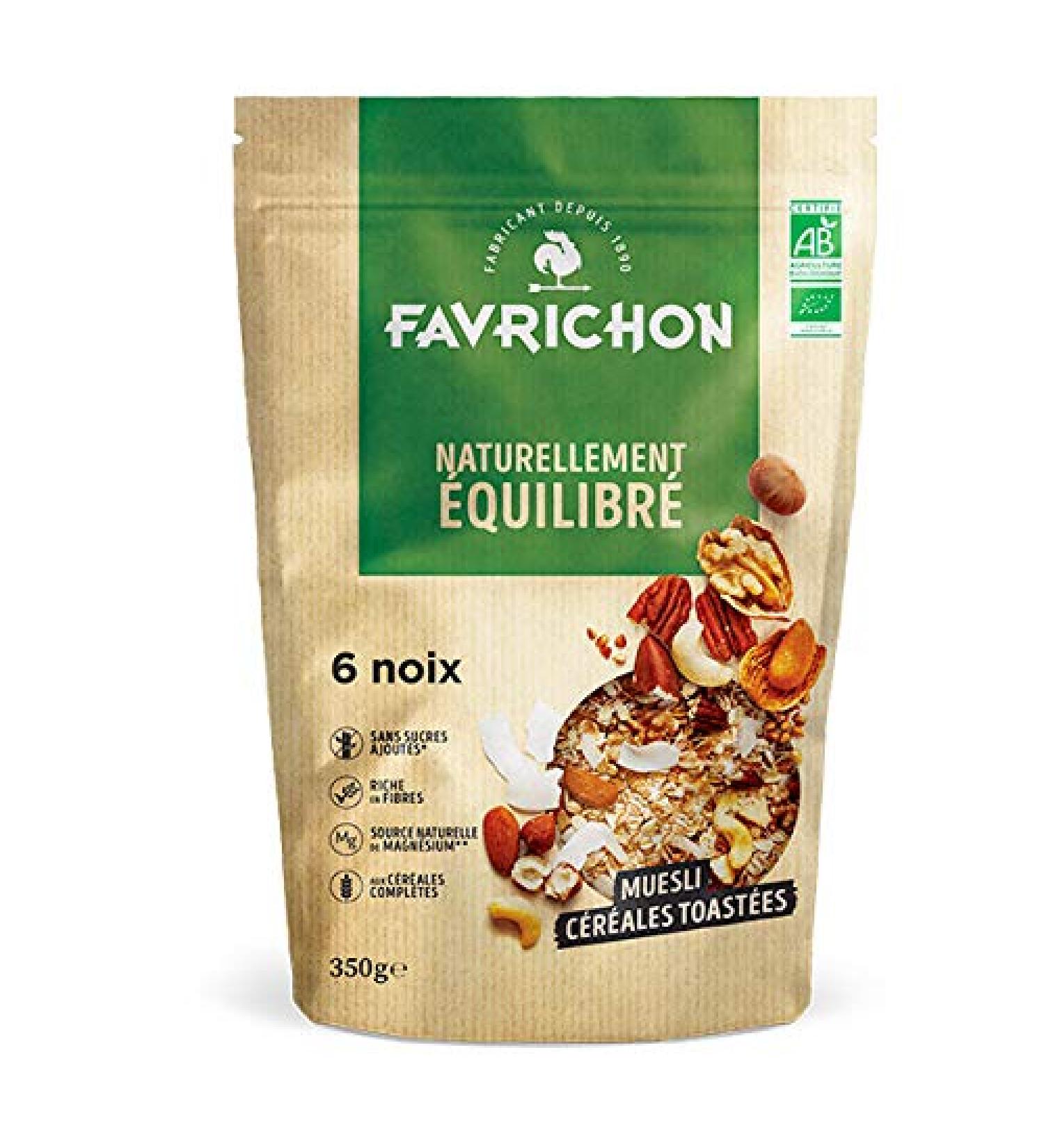 Favrichon - Toasted Cereal Muesli 6 Nuts 350G - Sold per unit - Buy Online on GoSupps.com