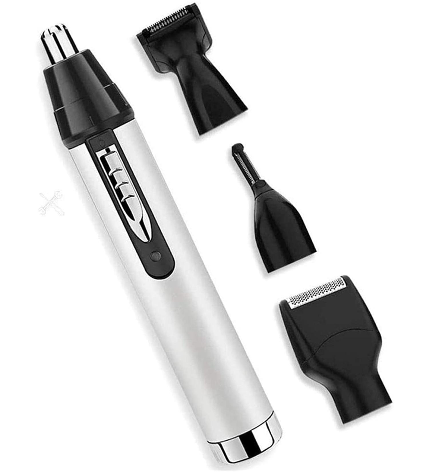 Premium Nose Hair Trimmer - Hygienic Grooming Tool with Rinseable & Interchangeable Heads for Nose Ears Eyebrows & Neckline | International Shipping Available - Buy Online on GoSupps.com