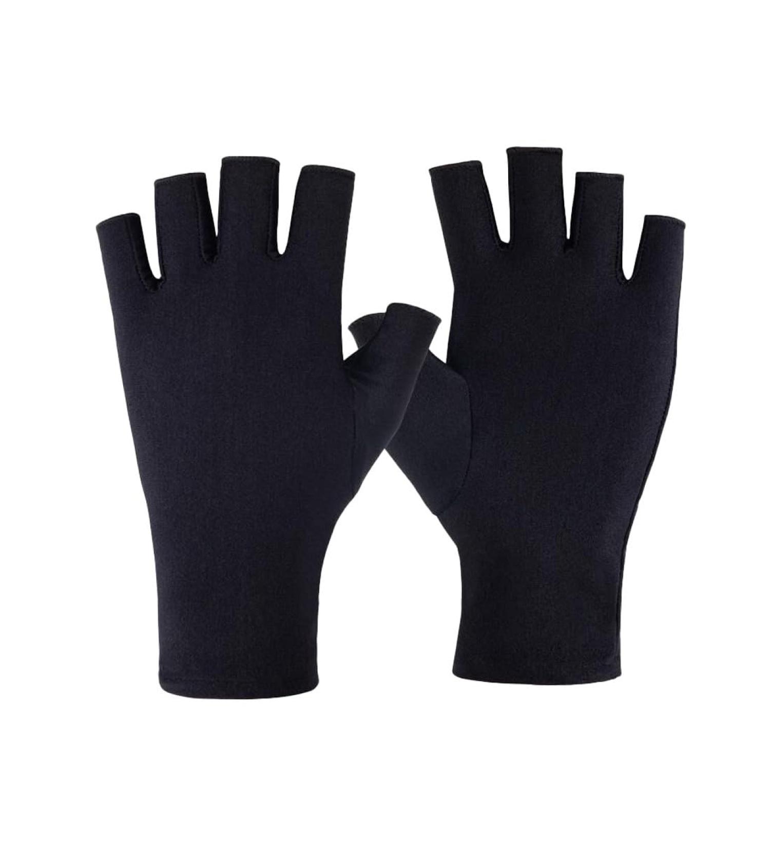 PLABBDPL UV Shield Glove Nail Care Gloves UV Protection Gloves Manicure Gloves UV Shield Gloves for Nail Polish Nail Art Dryer Black - Buy Online on GoSupps.com