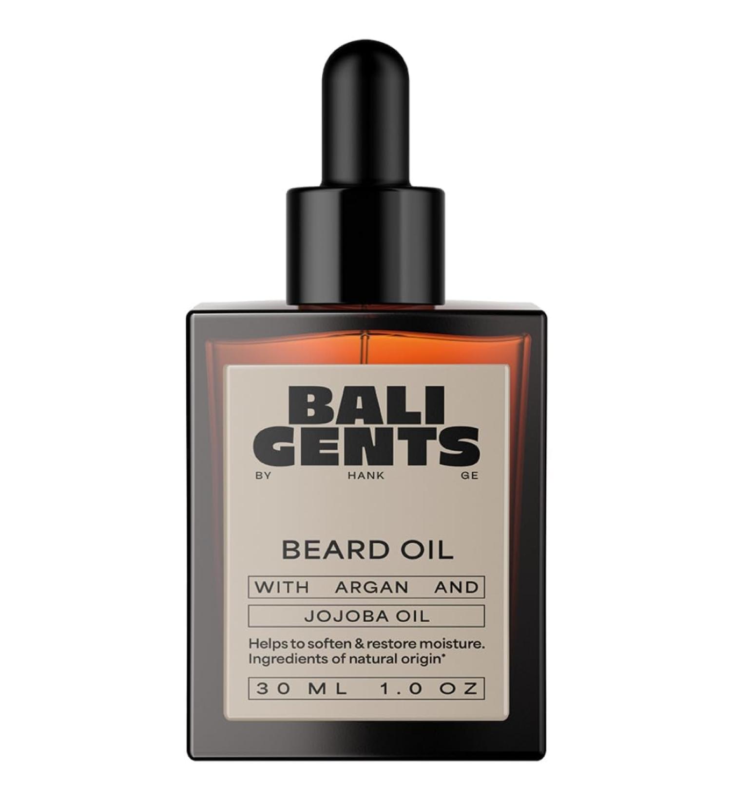 BALI GENTS Beard Oil - Huile v g talienne l'huile d'argan l'huile de jojoba et l'huile de tournesol - Soin de barbe non gras pour des poils doux et une peau saine - 30 ml - Buy Online on GoSupps.com