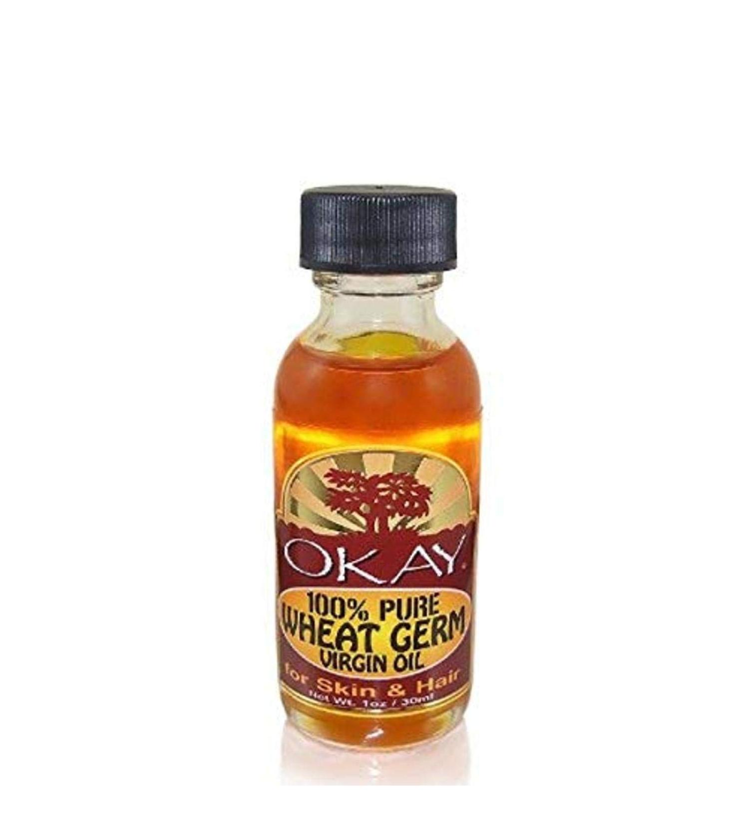 OKAY 100% Pure Wheat Germ Virgin Oil 1oz - Premium Skin & Hair Care - Shop Internationally - Buy Online on GoSupps.com