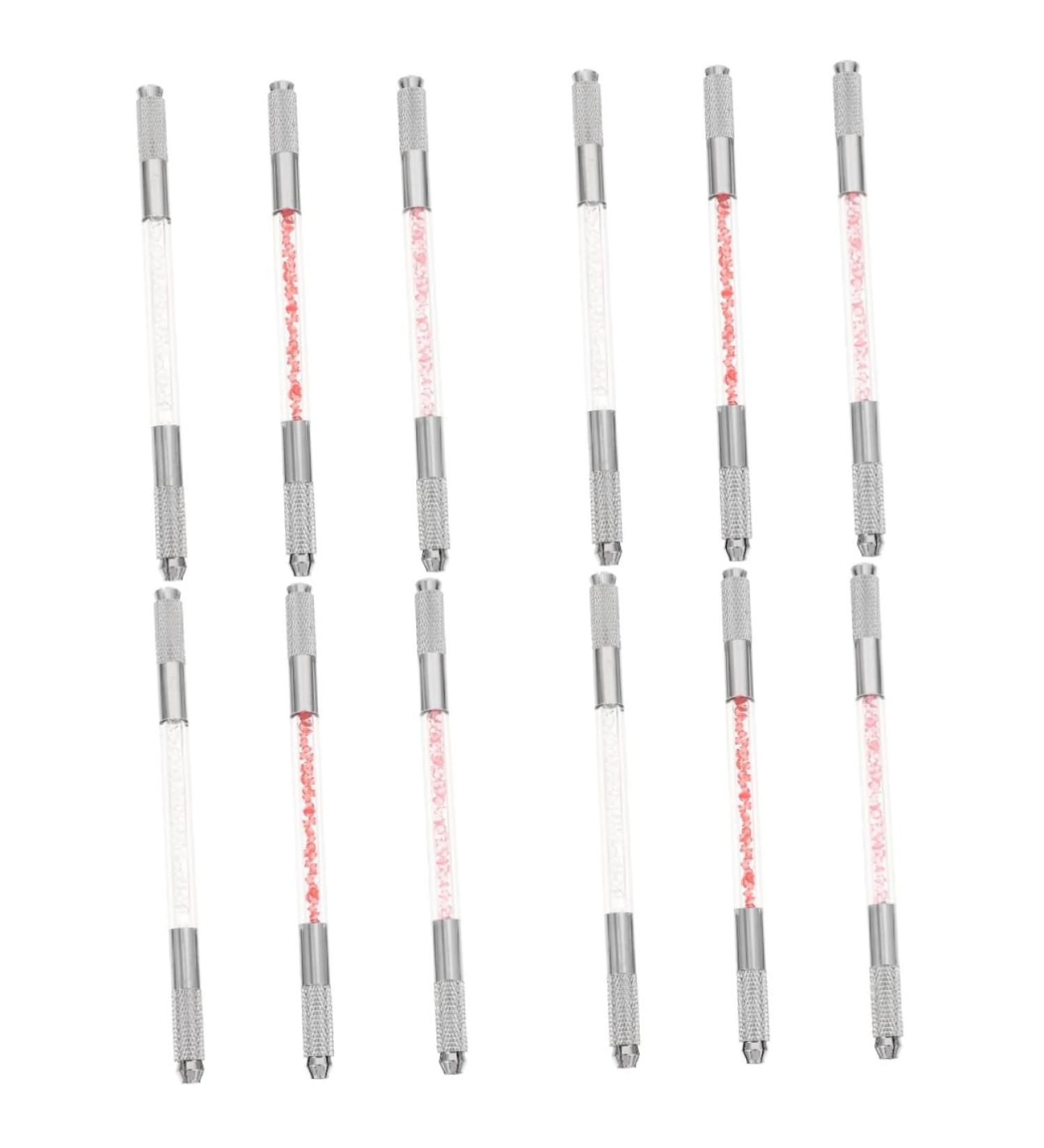 Ipetboom 12 Pcs Fruit Embroidery Pen Brow Pencil Embroidery Tools Crystal Microblading Pens Manual Metal Pen - Buy Online on GoSupps.com