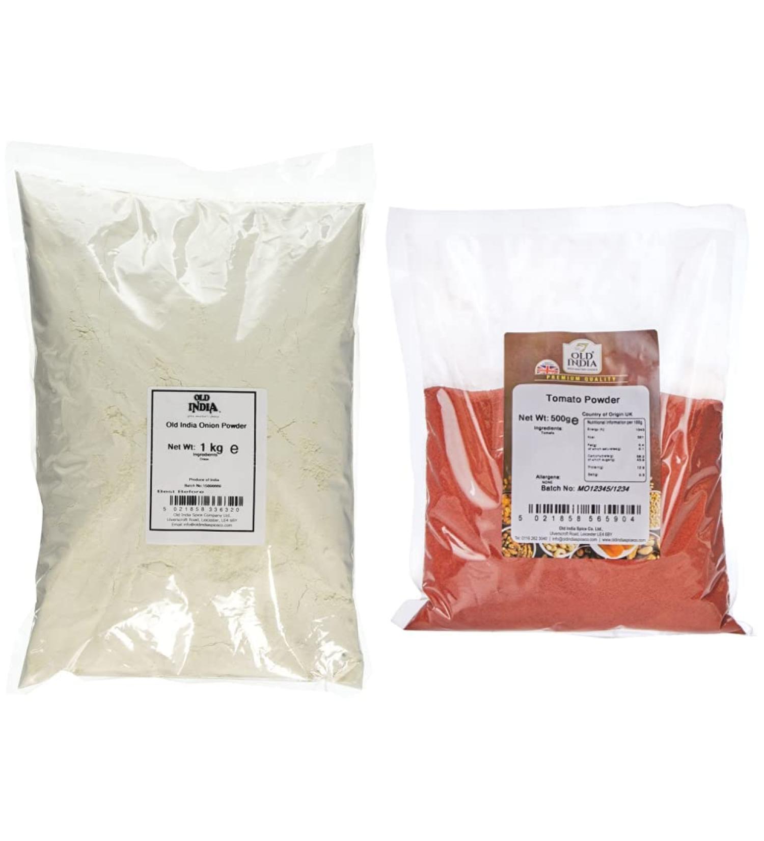Old India Onion Powder 1 Kg & Tomato Powder 500g - Buy Online on GoSupps.com