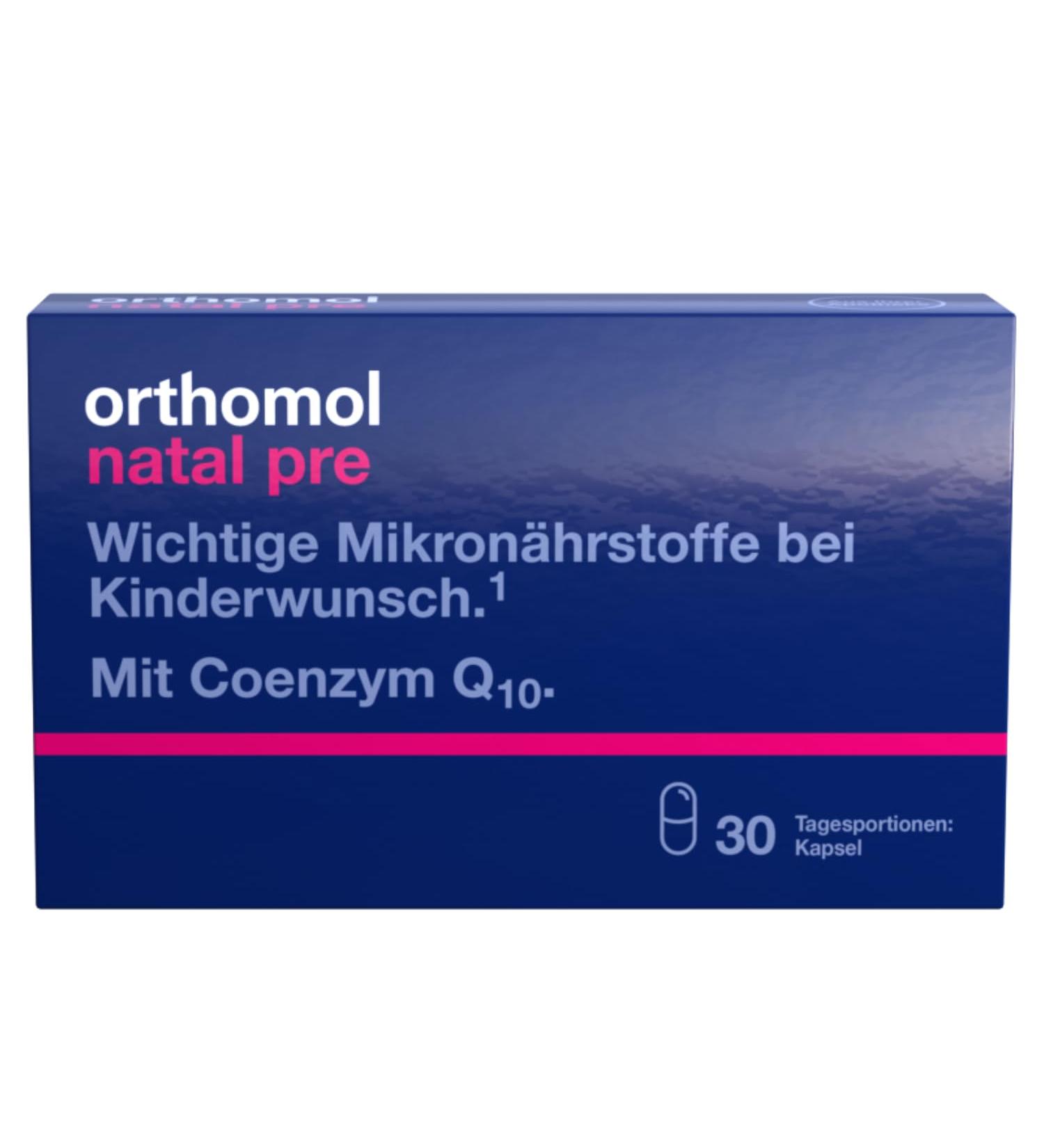 Orthomol Natal Pre - Fertility Support for Women | Vitamins B12 Folic Acid & Zinc | 30 Capsules - Buy Online on GoSupps.com