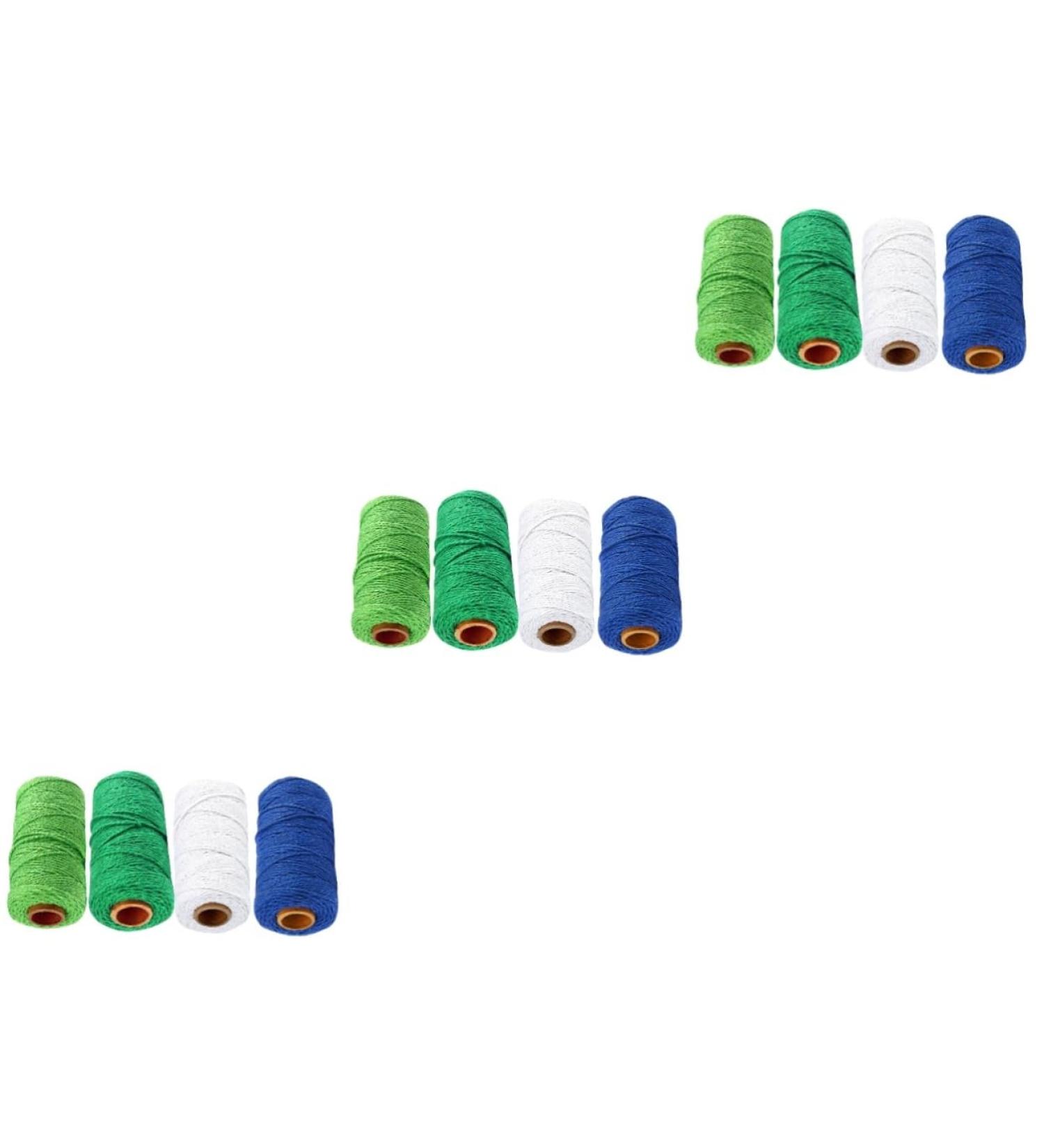 Coheali 12 Rolls Braided Cotton Rope - Natural Cotton Knitting & Macrame Cord for Tinkering - Elastic Ear Cable Fine Rope - Buy Online on GoSupps.com