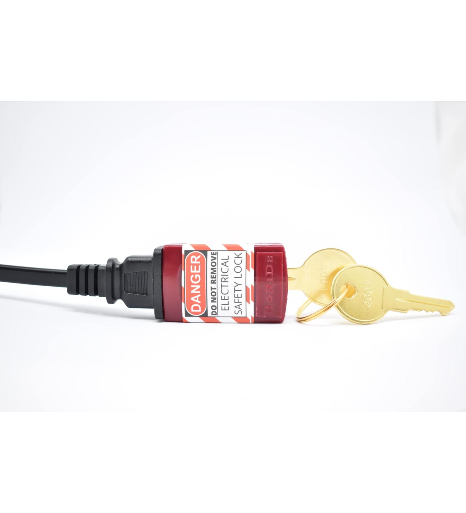 Roride Electrical Power Cord Plug Lock Device-Electrical Safety Baby Proofing Toddler Proofing Teen Proofing-OSHA Plug Lockout Approved-Prevent Dangerous Home Appliance Power Tool Injuries (RRKA) Red RR Key Alike (RRKA) - Buy Online on GoSupps.com