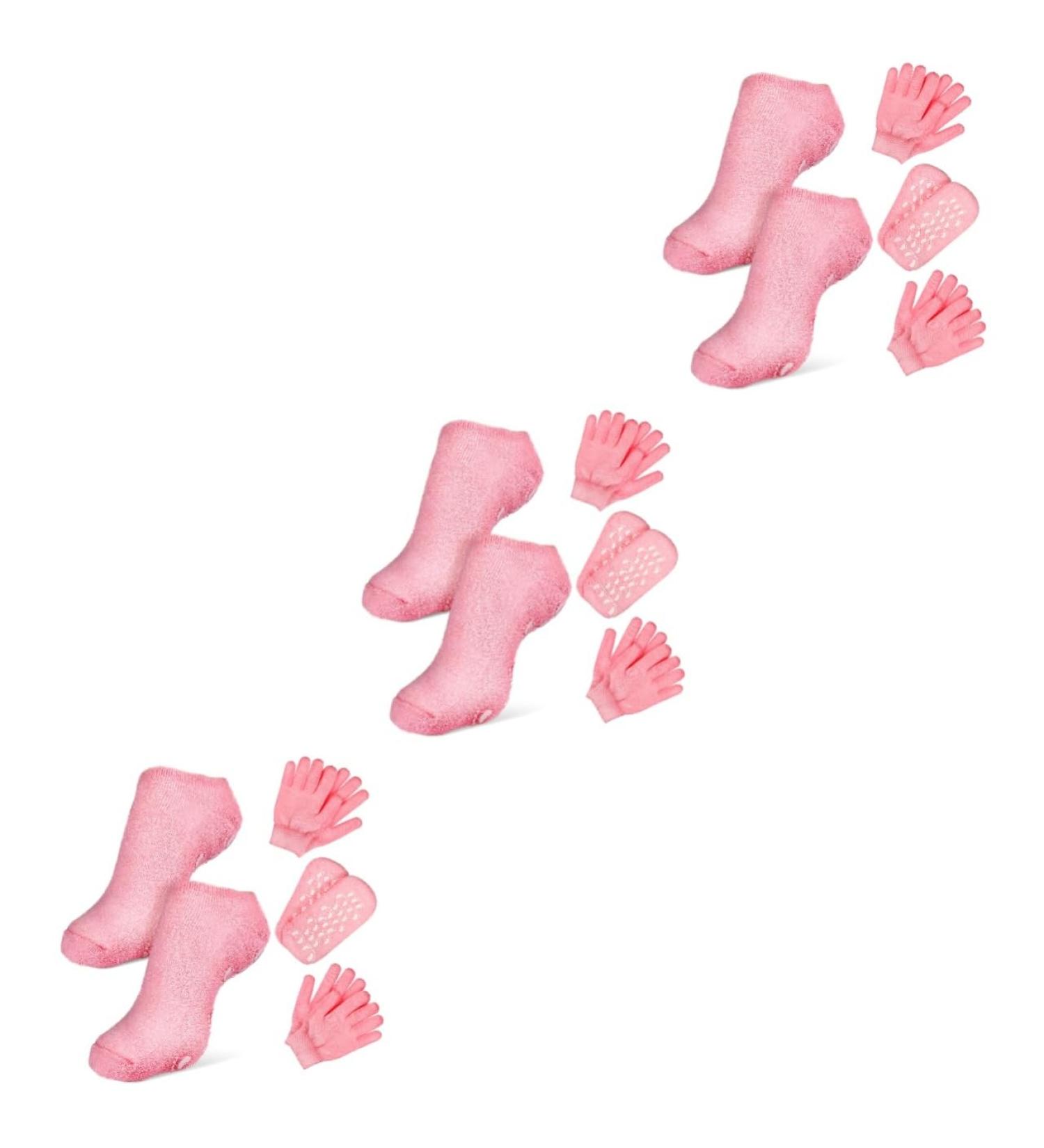 minkissy 6 Sets Spa Moisturizing Socks Spa Foot Socks Moisturizer Socks Hand Feet Foot Mask Moisturizing Foot & Nail Tools Scrub Mitts Moisturizing Cover Hydrating Socks Care Cotton Gloves - Buy Online on GoSupps.com