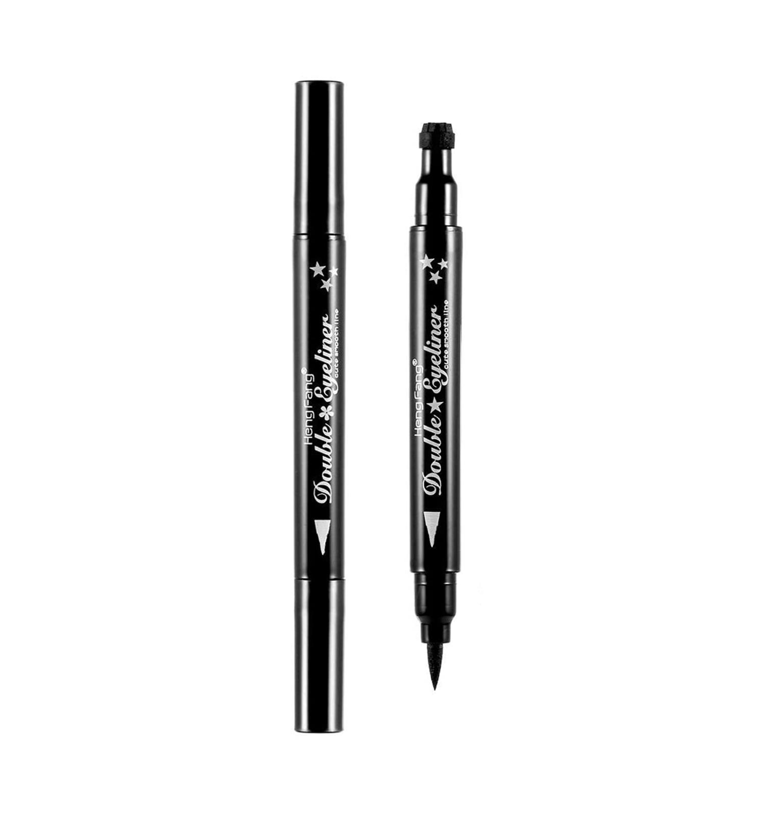 Pinkiou 2 in 1 Double-headed Liquid Eyeliner Pen Stamp - Super Slim Waterproof Smudgeproof Long Lasting Tattoo Makeup Tool (Star) - Buy Online on GoSupps.com