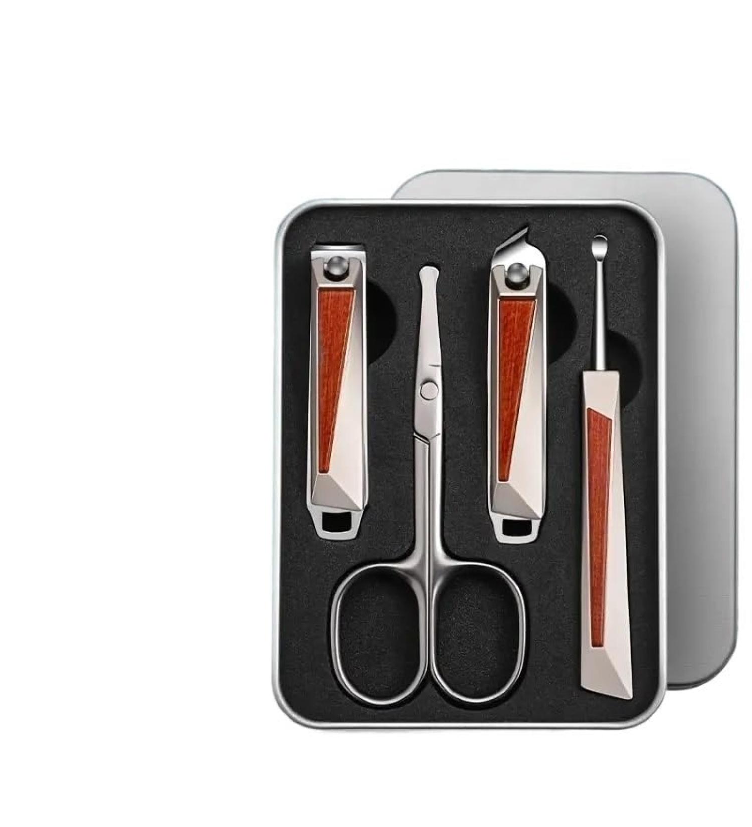 Nail Clipping Digging Ear Spoon Tool Set Home Portable Nail Clippers High-Grade Original Nail Clippers Men and Women 4 Pieces - Buy Online on GoSupps.com