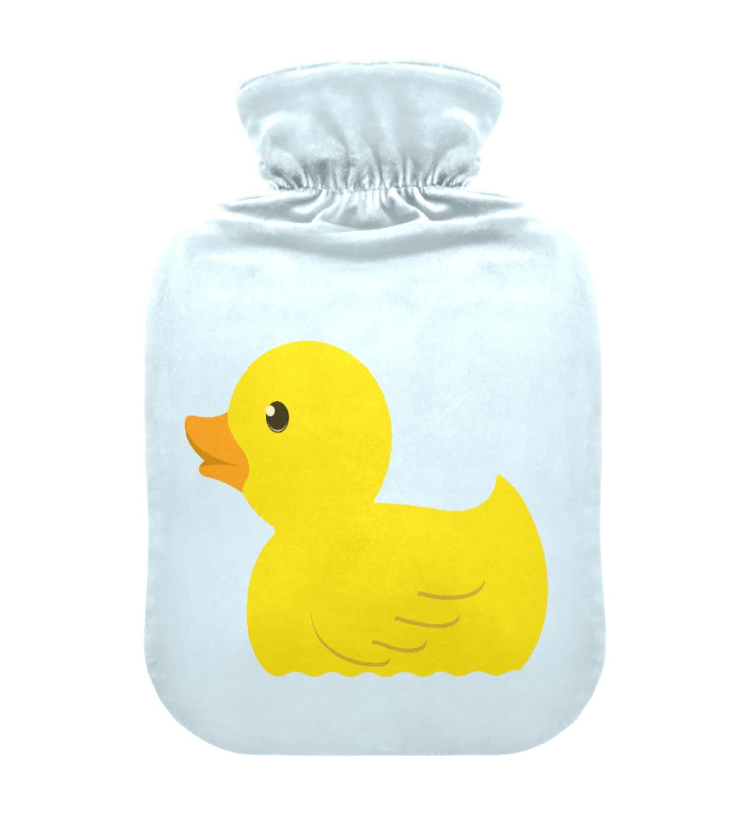Funny Yellow Duck 1L Heat Bottle with Cover - Durable Warm-Up Bag for Pain Relief & Therapy - Buy Online on GoSupps.com
