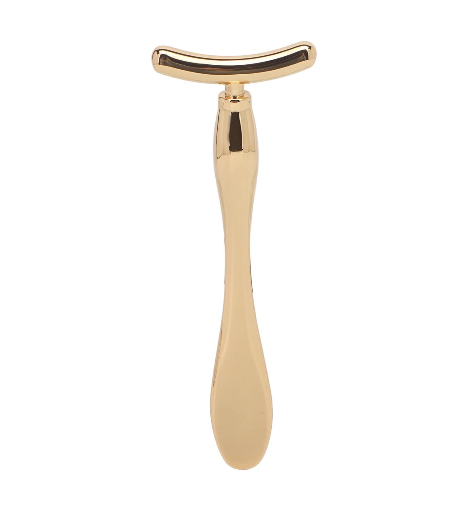 Golden Eye Cream Applicator | Zinc Alloy T-Shaped Facial Massage Wand for Swelling Reduction - Buy Online on GoSupps.com
