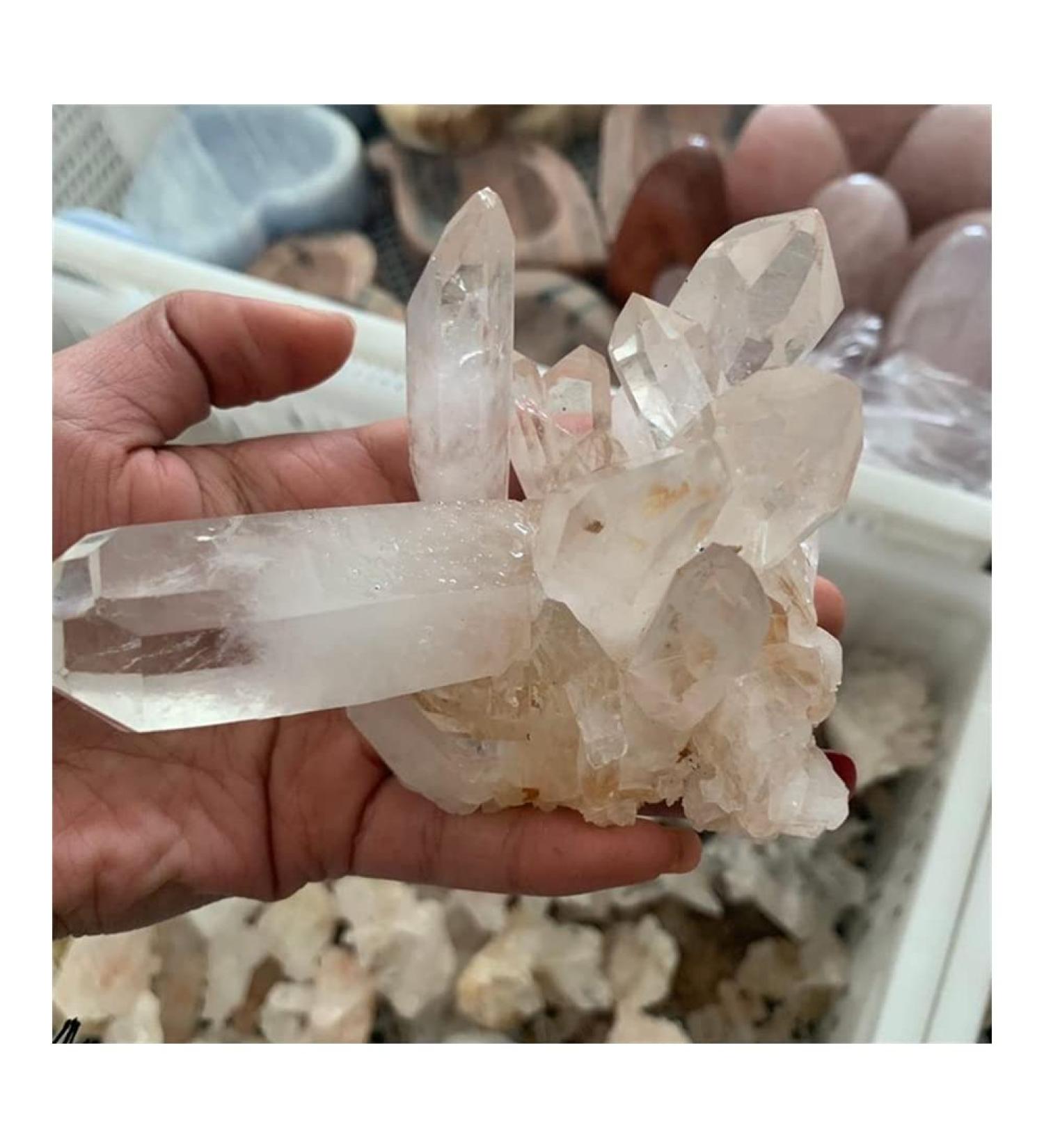 Natural Crystal Rough Stone Crafts Natural Calcite on Quartz Crystal Cluster Specimen China - Buy Online on GoSupps.com