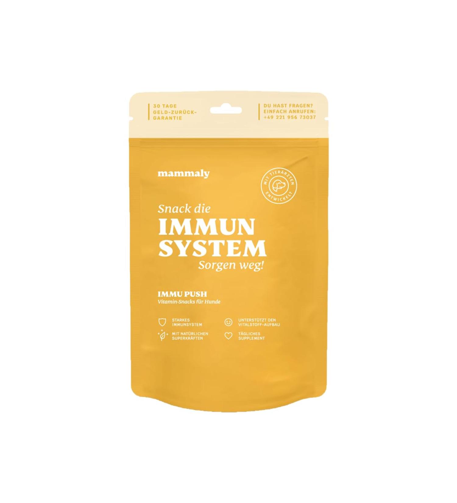 Mammaly Immu Push Snack | Nutritional Supplements & Vitamins for Dogs | Boost Immune System | 30 Snack Packs - Buy Online on GoSupps.com