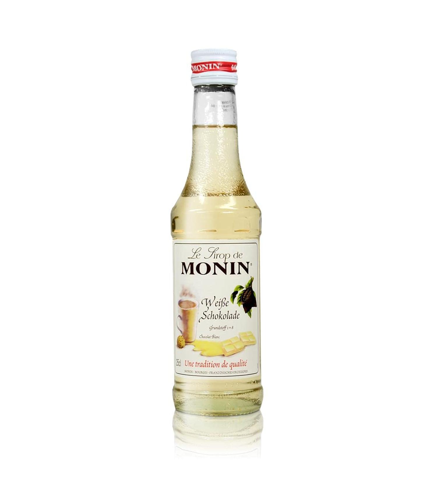 Monin White chocolate syrup 0.25 l - Buy Online on GoSupps.com
