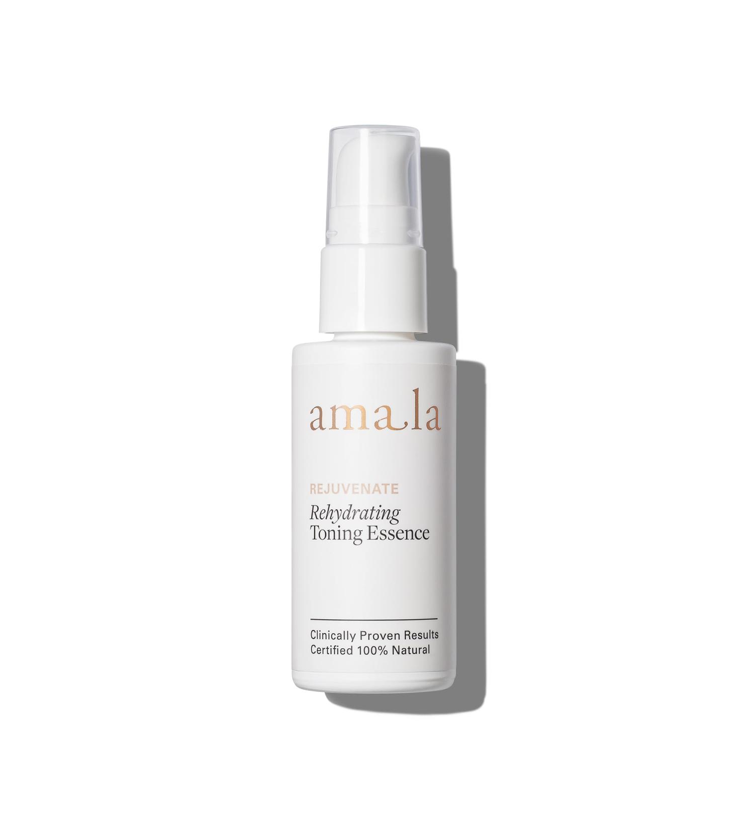Amala Rehydrating Toning Essence - Hyaluronic Acid Vitamin C & Chia Seed Oil for Natural Anti-Aging - 30ml 1 Fl Oz - Buy Online on GoSupps.com