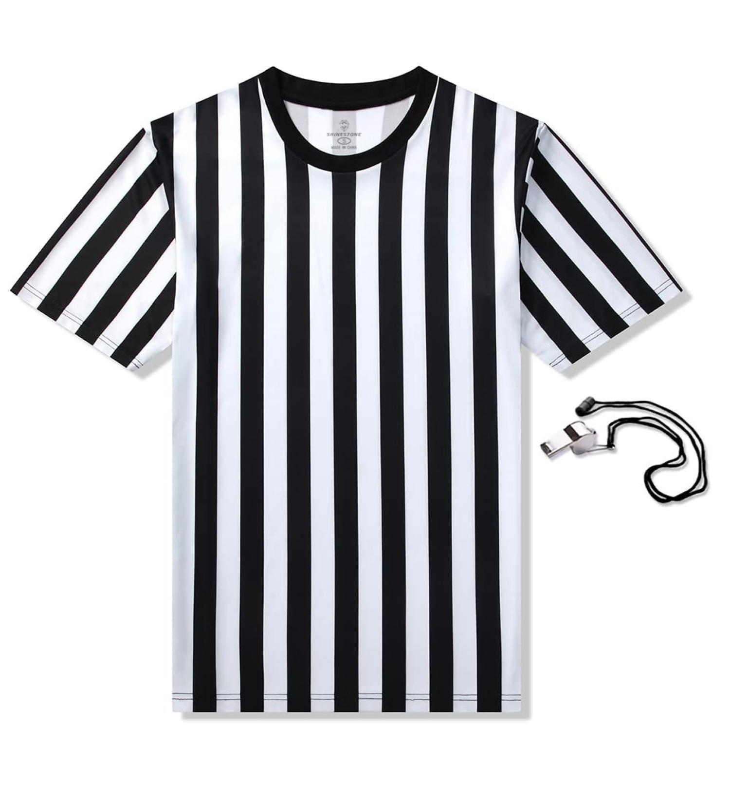 Shinestone Referee Shirt - Crew Neck Referee Umpire Jersey for Men and Women - Ideal for Football, Soccer & Sports - Medium - Buy Online on GoSupps.com