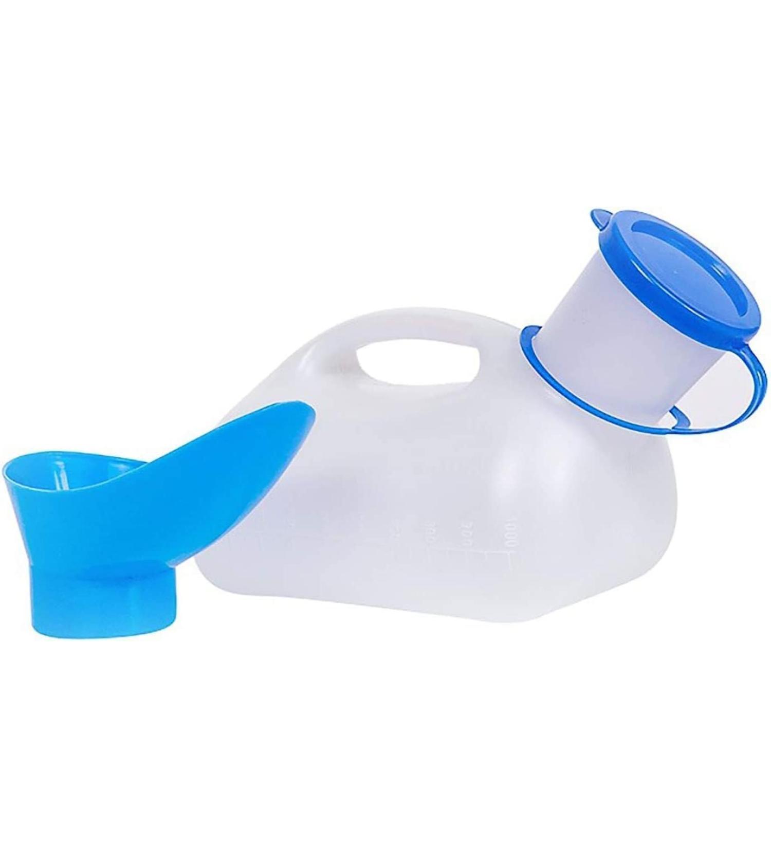 Urine Bottle for Men and Women 1000ML Unisex Potty Urinals for Car Toliet Urinal Pot Portable Pee Bottle with A Lid and Funnel Leakproof Urinals for Car Travel Camping Outdoor - Buy Online on GoSupps.com