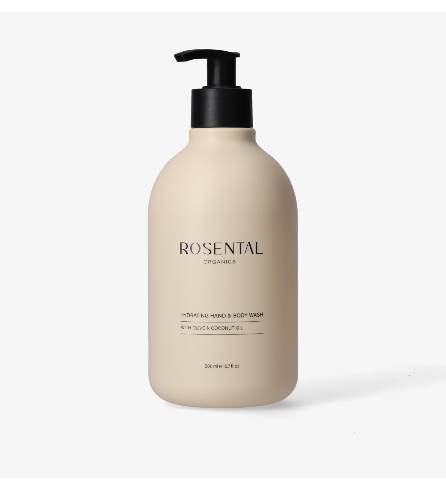 Rosental Organics Hydrating Hand & Body Wash with Olive and Coconut Oil natural cosmetics for dry and sensitive skin moisturizing vegan 500 ml - Buy Online on GoSupps.com