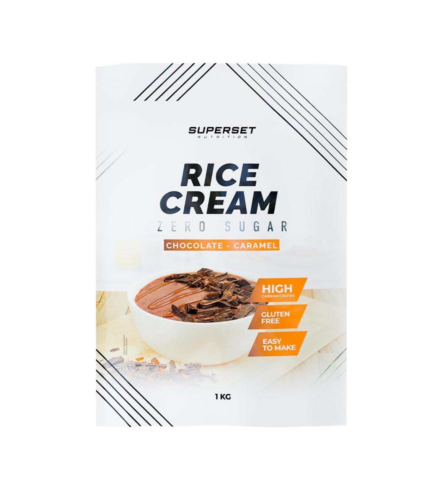  SUPERSET NUTRITION Superset Nutrition - Rice Cream (1 kg) - Rice creams - Delicious low-sugar rice cream - Chocolate Caramel - Buy Online on GoSupps.com