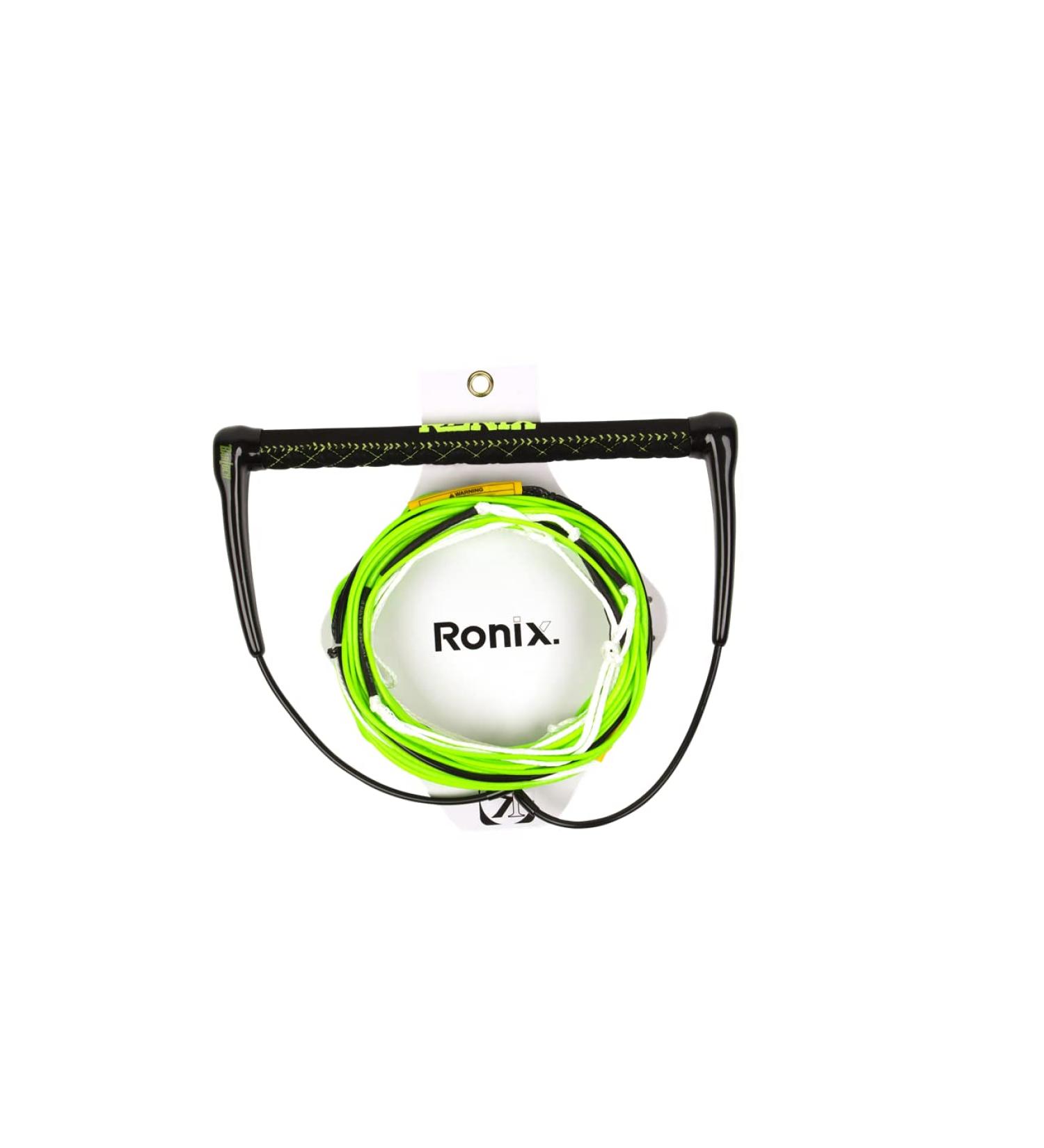 Ronix Combo 5.0 Hide Grip Wakeboard Handle w/ R6 Rope Grip- 1.15 in. Diameter / Rope- 80ft Green