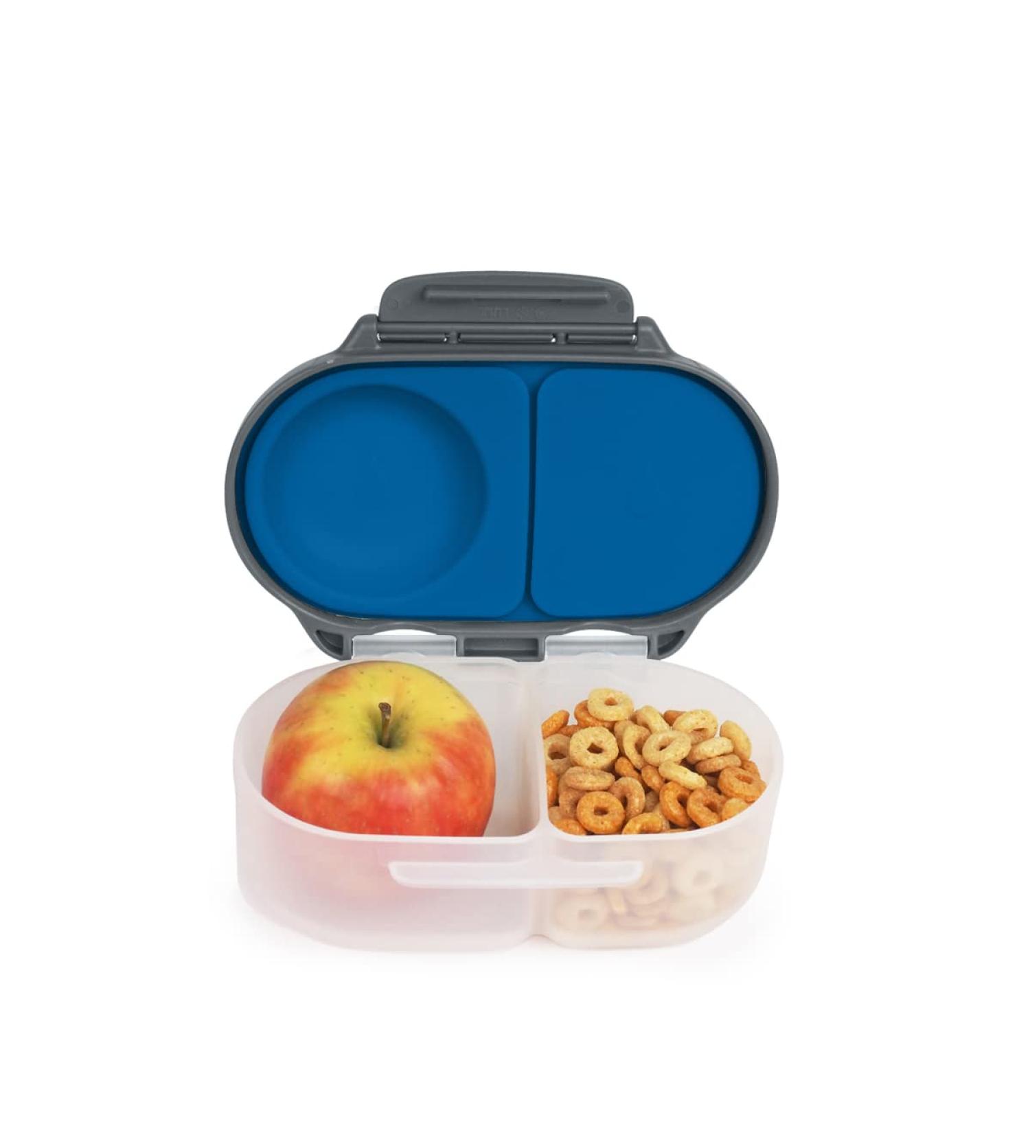 b.box Silicone Food Storage Container with Two Sealed Compartments - Reusable Snack Box for Kids (Blue Slate) - Buy Online on GoSupps.com