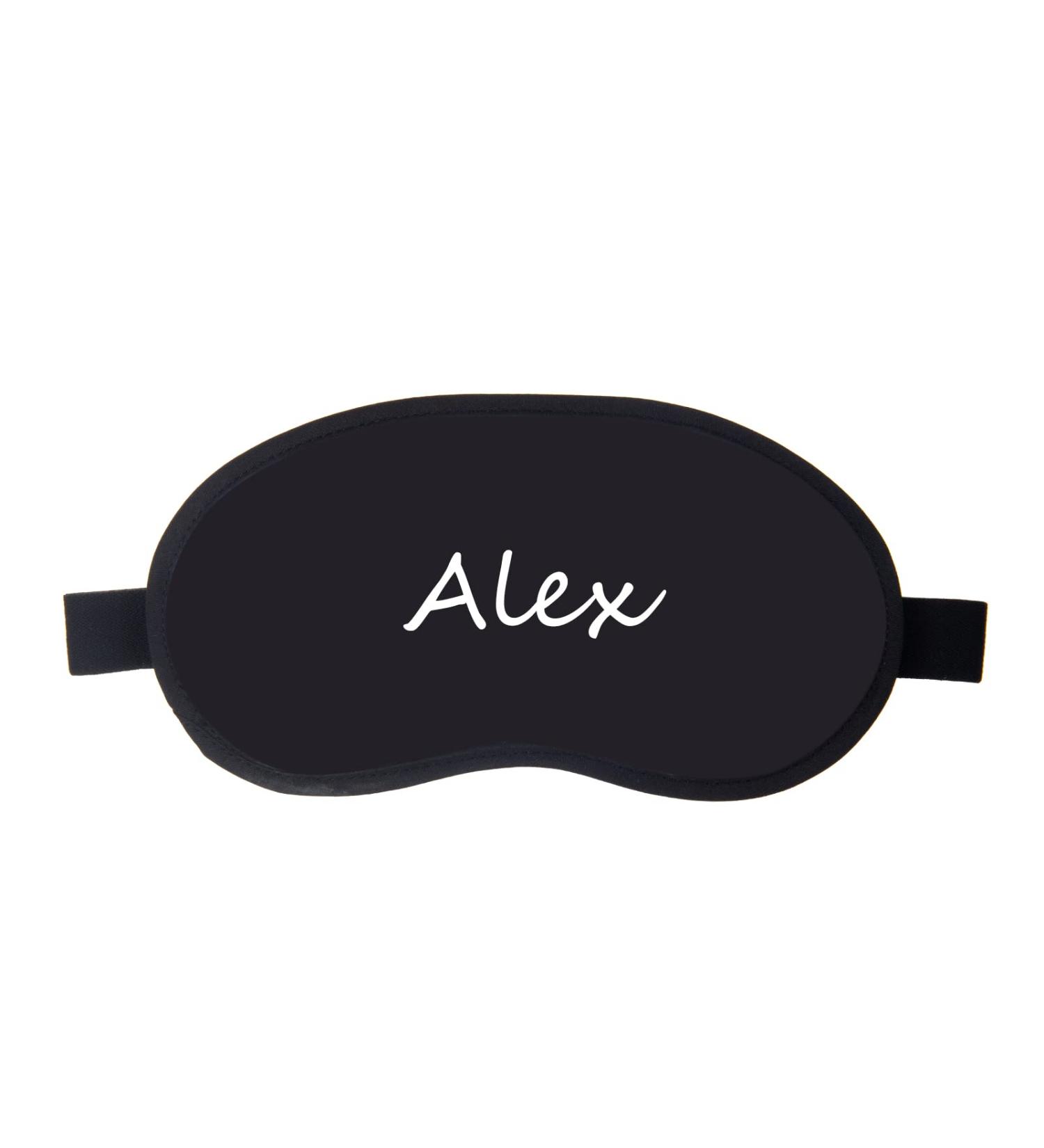 Personalized Name Sleep Mask - Custom Blackout Eye Mask for Night Sleeping and Travel - Customizable Elastic Cord - Ideal for Women and Men - Buy Online on GoSupps.com