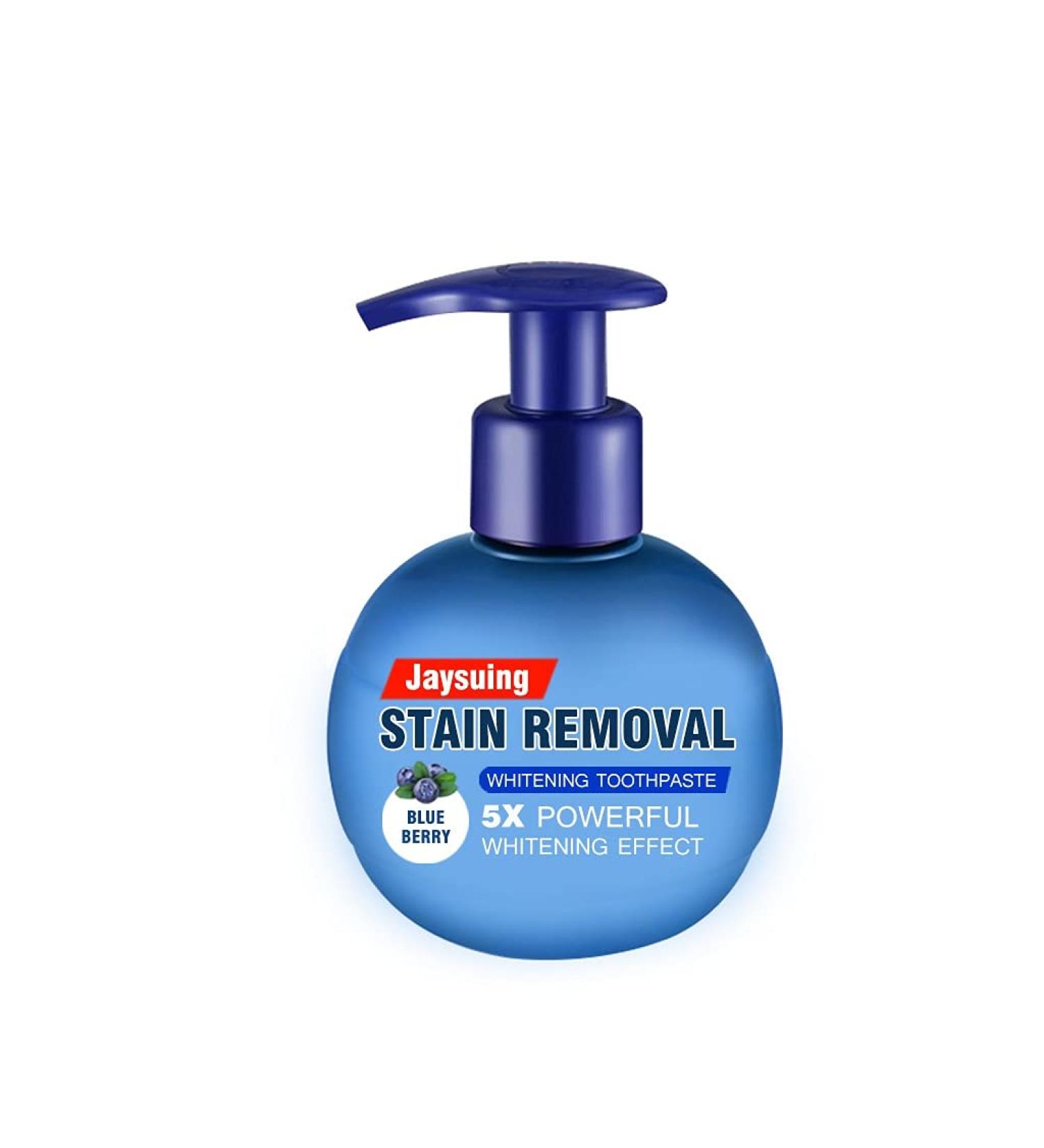 NVYUE Press Toothpaste Baking Soda Whitening Toothpaste - Stain Removal & Cleaning Power, Fluoride-Free (Blueberry Flavor) - Buy Online on GoSupps.com
