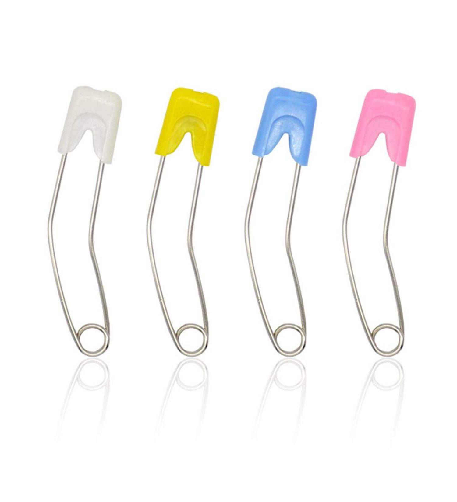 NX Garden 12pcs Curved Safety Pins Plastic Head Safety Locking Baby Cloth Diaper Nappy Pins for Baby Care - Buy Online on GoSupps.com