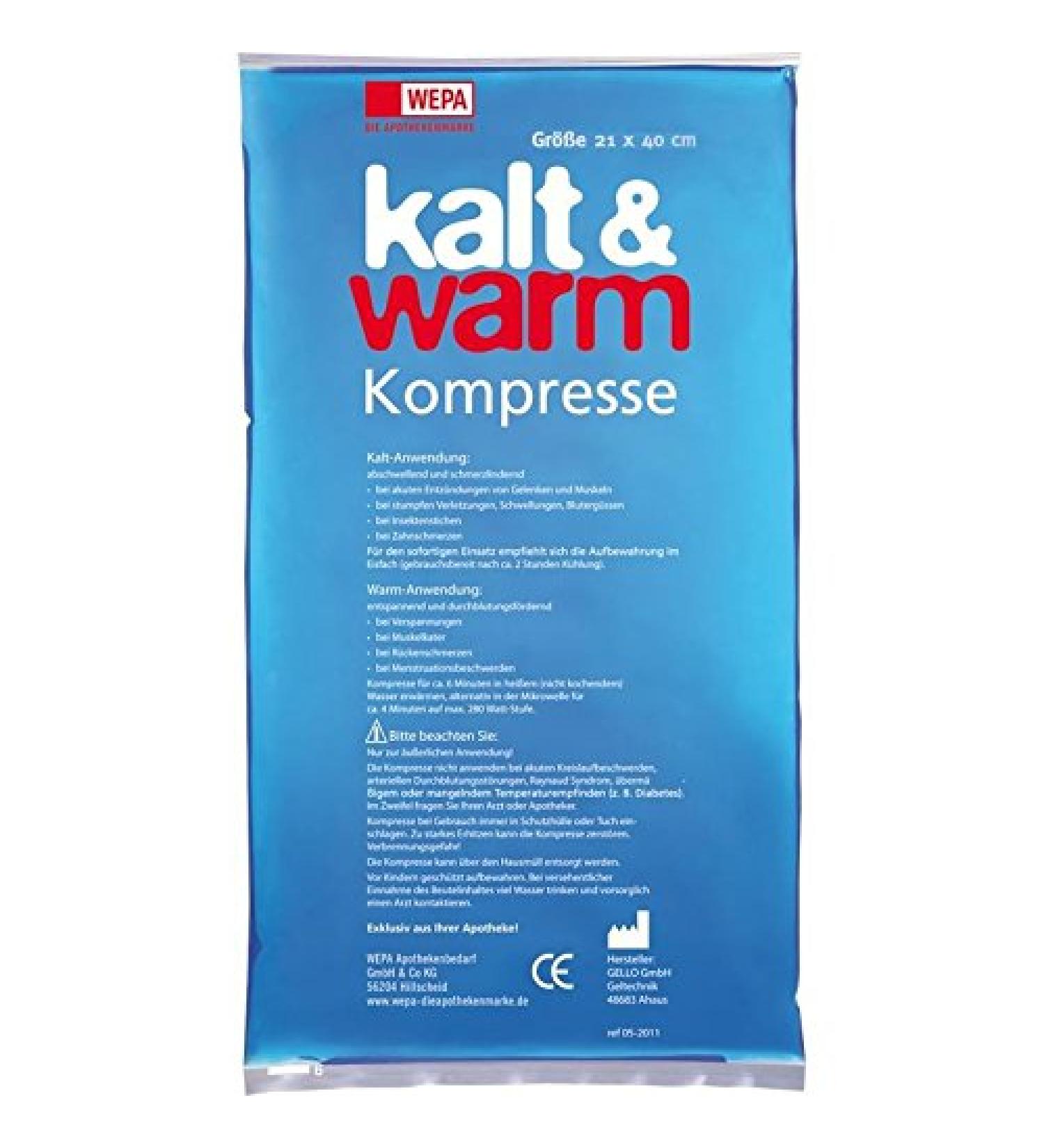 Cold and warm compress 21x40 cm 1 st