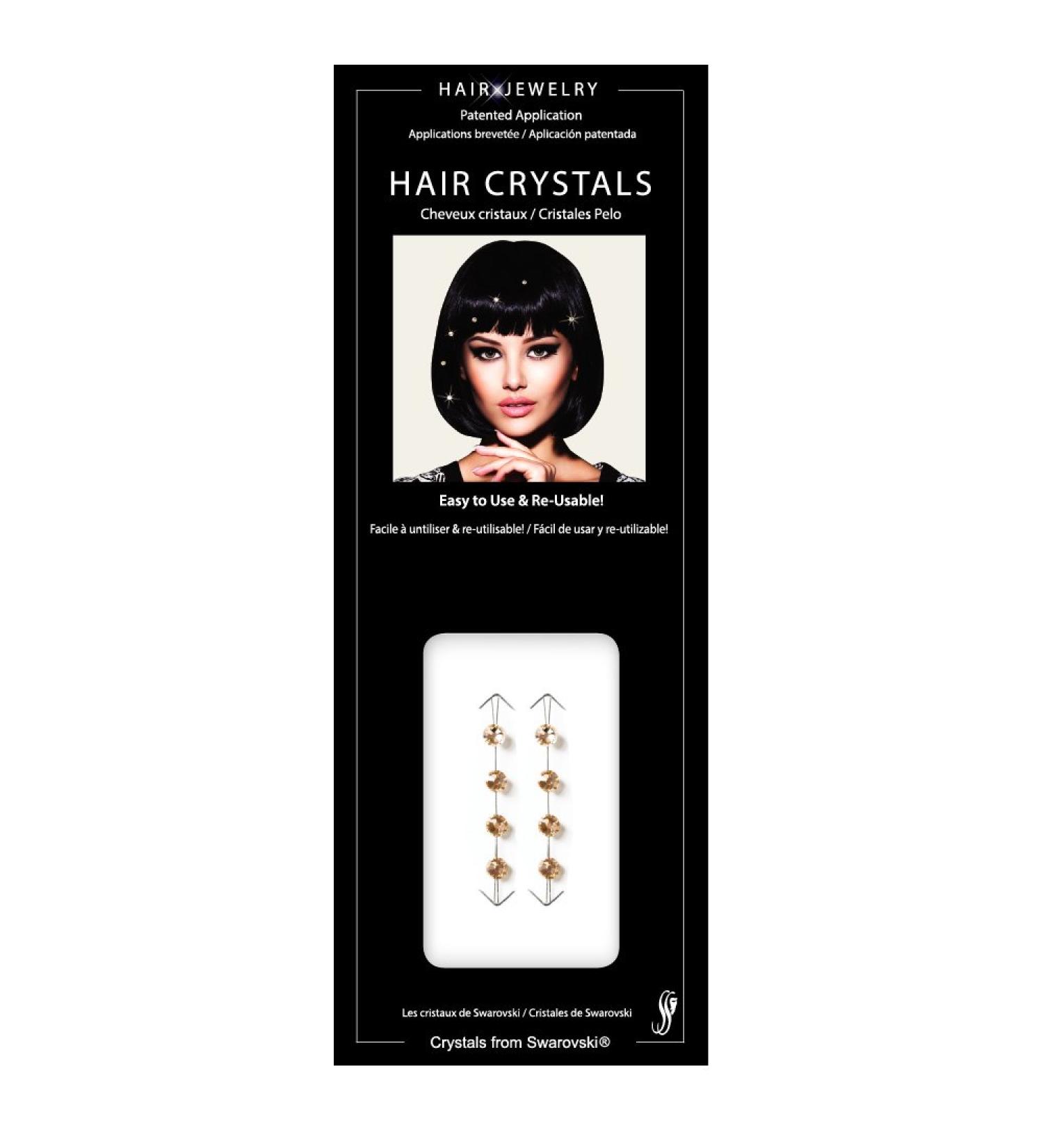 Hair accessories 16 Strass salmon per set.Fixing without glue or warmth.Repositionable.Decorated with Swarovski street stones.