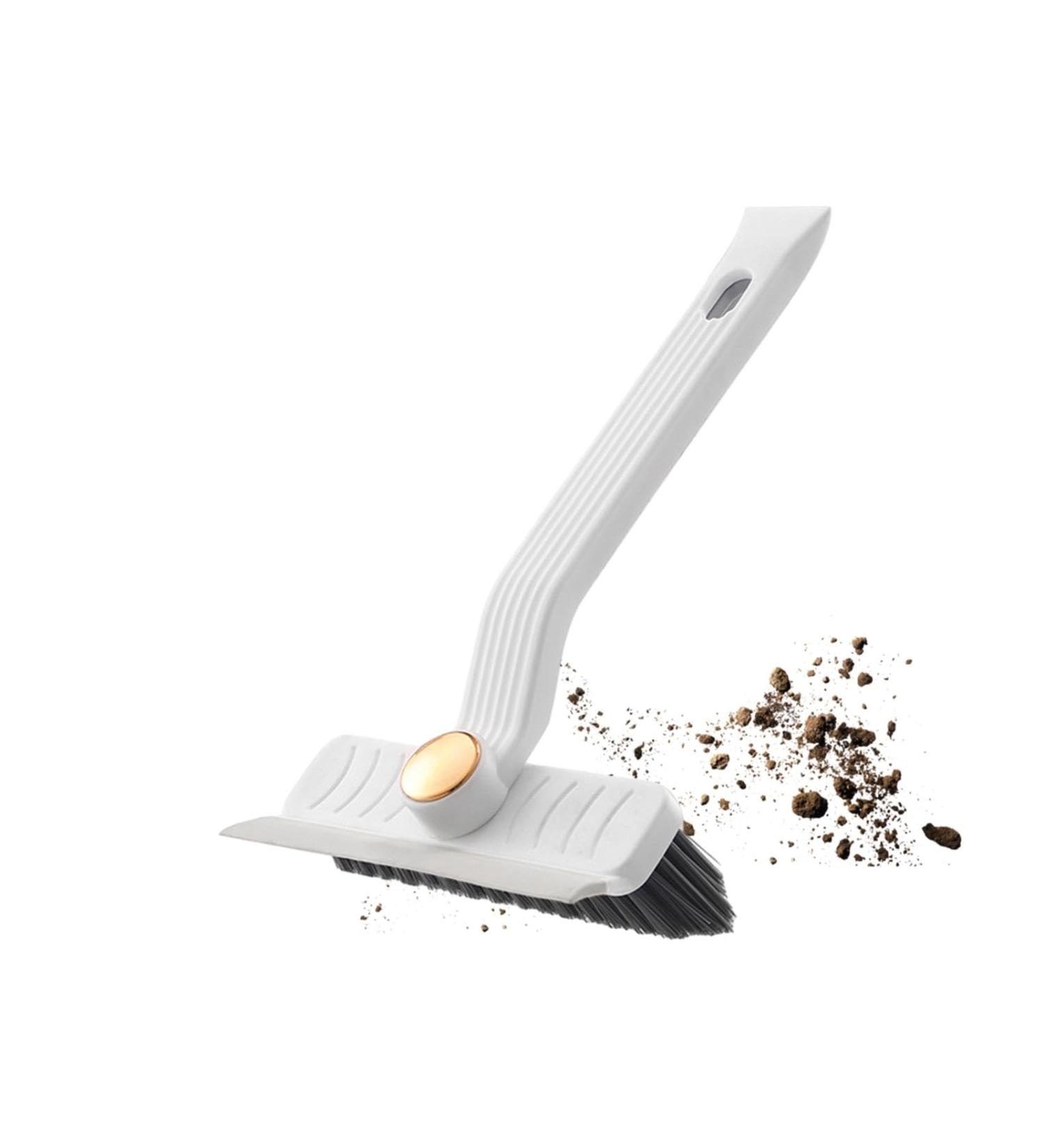 Crevice Brush - Crevice Cleaner Brush | 360-Degree Rotatable Kitchen Squeegee Brush | Kitchen Squeegee Brush With V-Shaped Bristles| Multifunctional Cleaning Brush For Tiles Mirrors Home And Apartme White - Buy Online on GoSupps.com