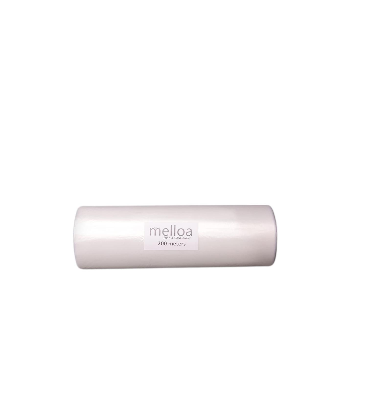 Melloa Diaper Pail Refill Film | Compatible with Tommee Tippee Sangenic Tec Simplee Twist & Click | 200m 200 Pieces (No Paper Tube) - White - Buy Online on GoSupps.com