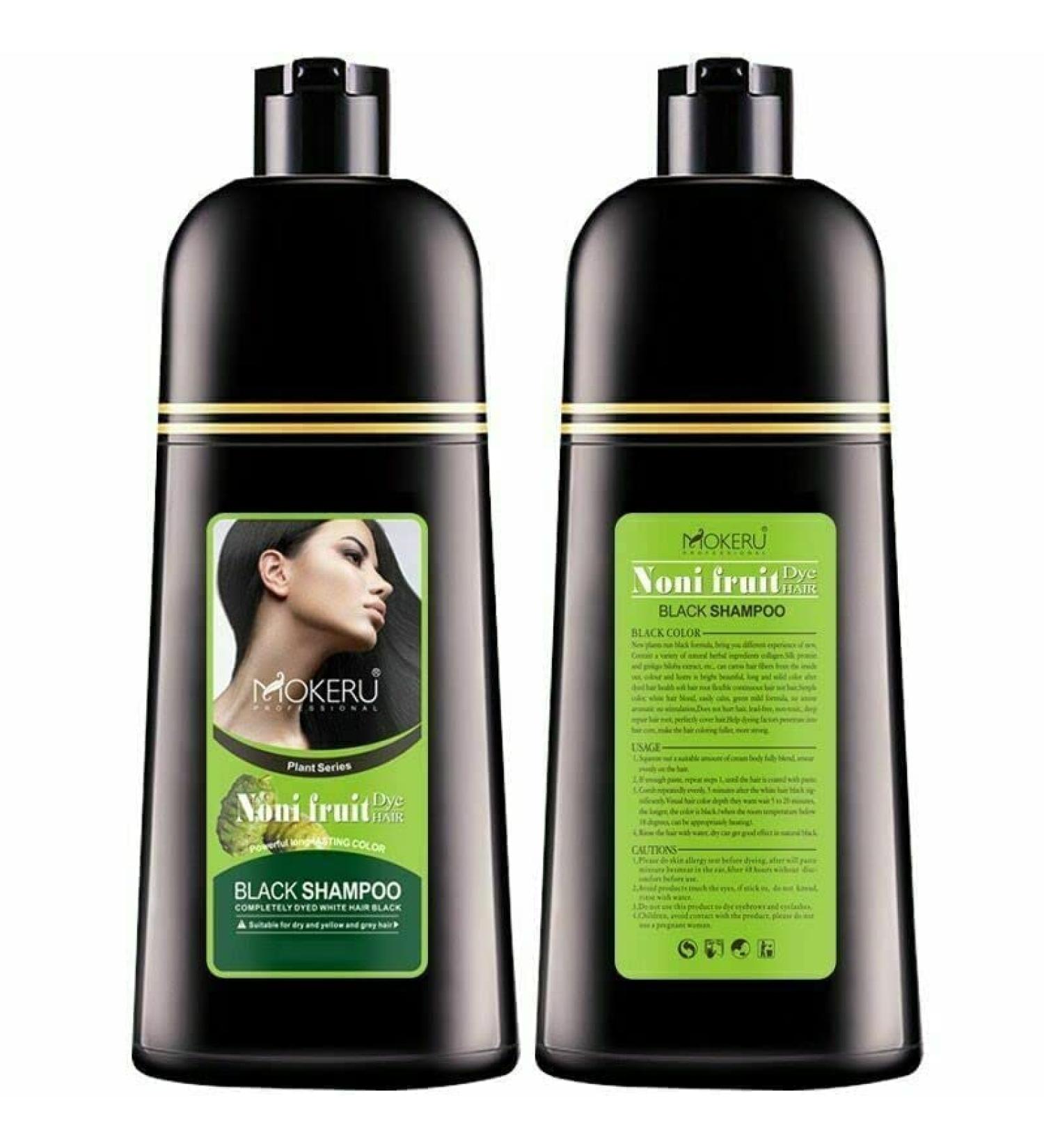 Buy Mokeru Organic Fast Hair Dye - Noni Plant Black Shampoo 500ml | 5-Minute Results | International Shipping - Buy Online on GoSupps.com